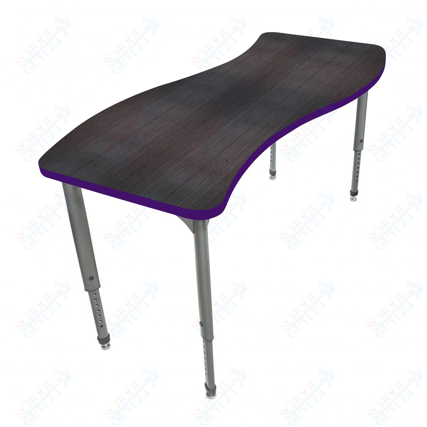 Marco Apex Series Wave School Activity Table 30" x 54" Adjustable Height 21"-30" (38-2258-MA)