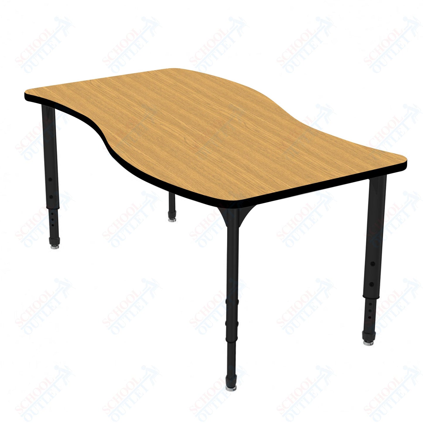 Marco Apex Series Wave School Activity Table 30" x 60" Adjustable Height 21"-30" (38-2259-MA)