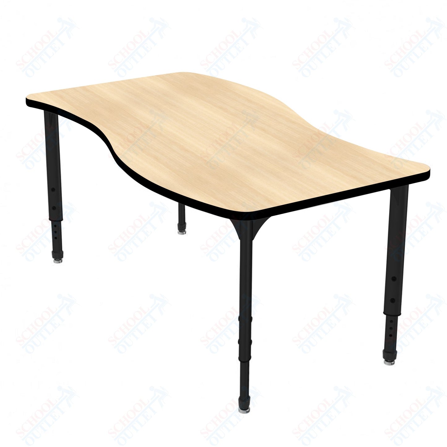 Marco Apex Series Wave School Activity Table 30" x 60" Adjustable Height 21"-30" (38-2259-MA)