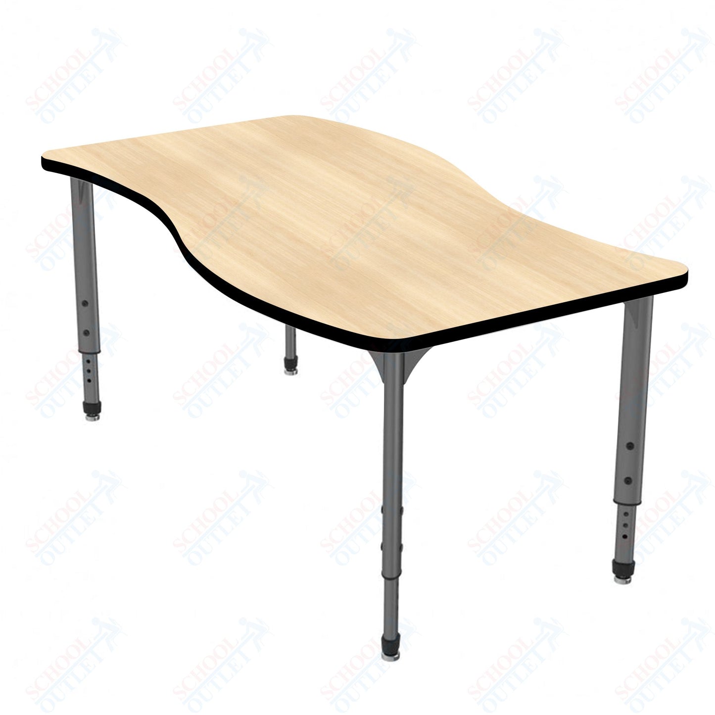 Marco Apex Series Wave School Activity Table 30" x 60" Adjustable Height 21"-30" (38-2259-MA)