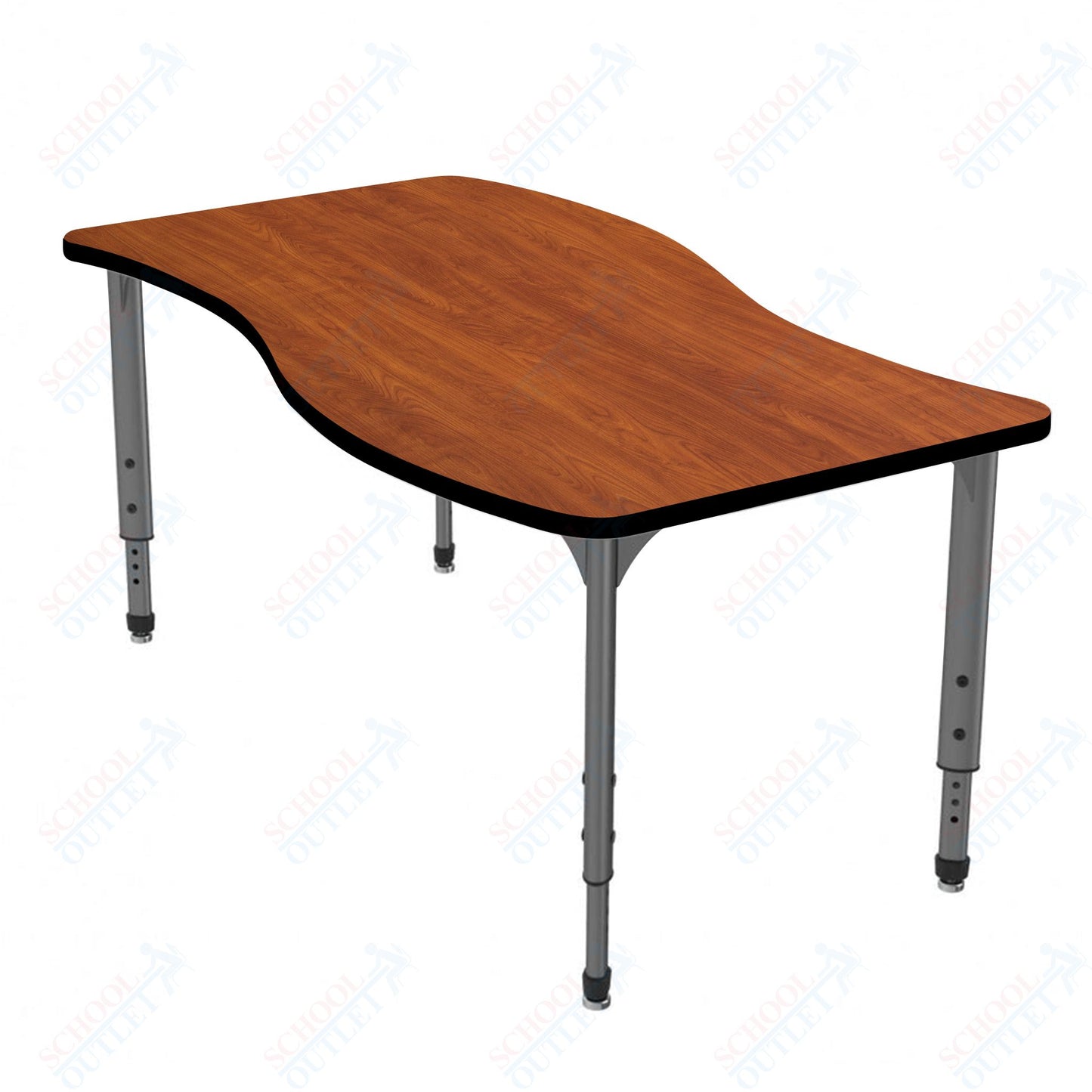 Marco Apex Series Wave School Activity Table 30" x 60" Adjustable Height 21"-30" (38-2259-MA)