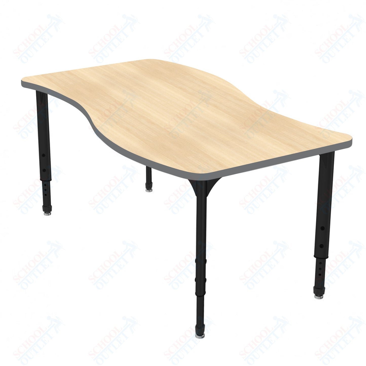 Marco Apex Series Wave School Activity Table 30" x 60" Adjustable Height 21"-30" (38-2259-MA)