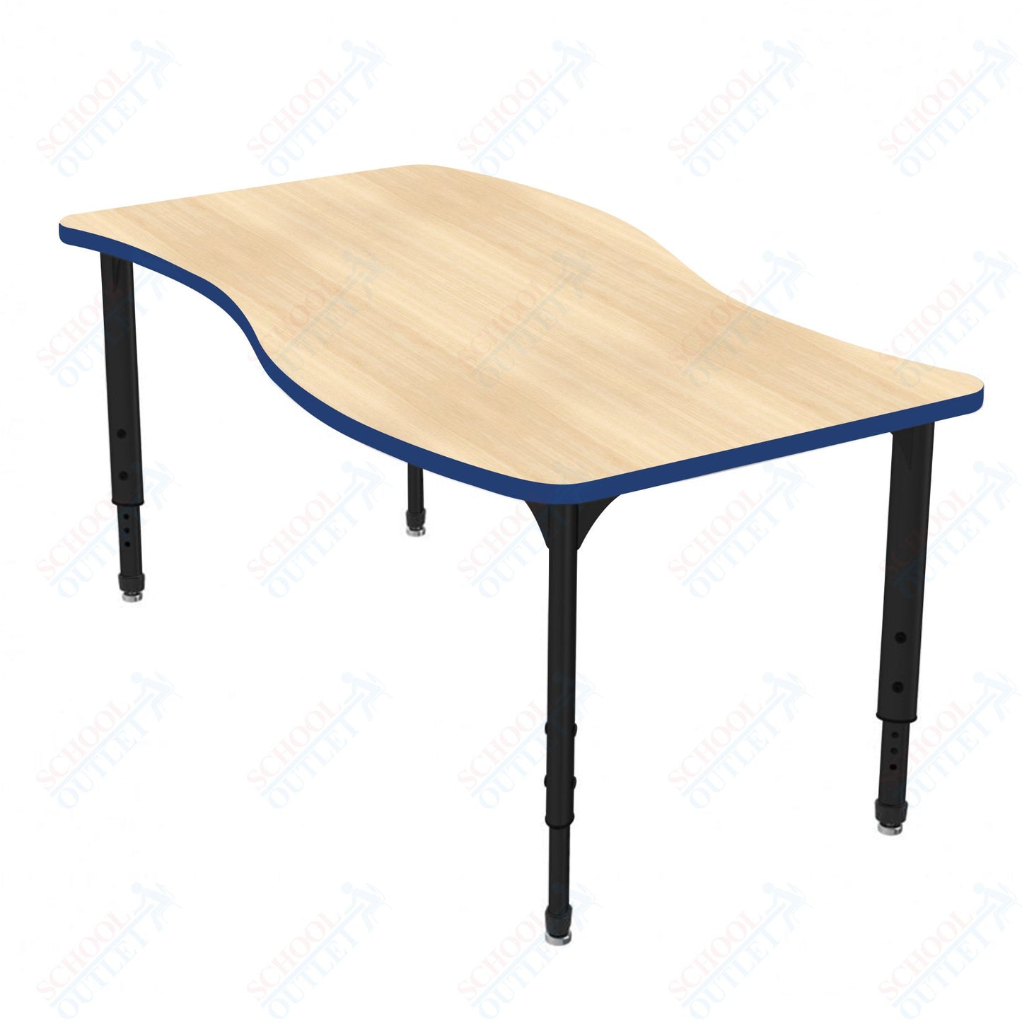 Marco Apex Series Wave School Activity Table 30" x 60" Adjustable Height 21"-30" (38-2259-MA)