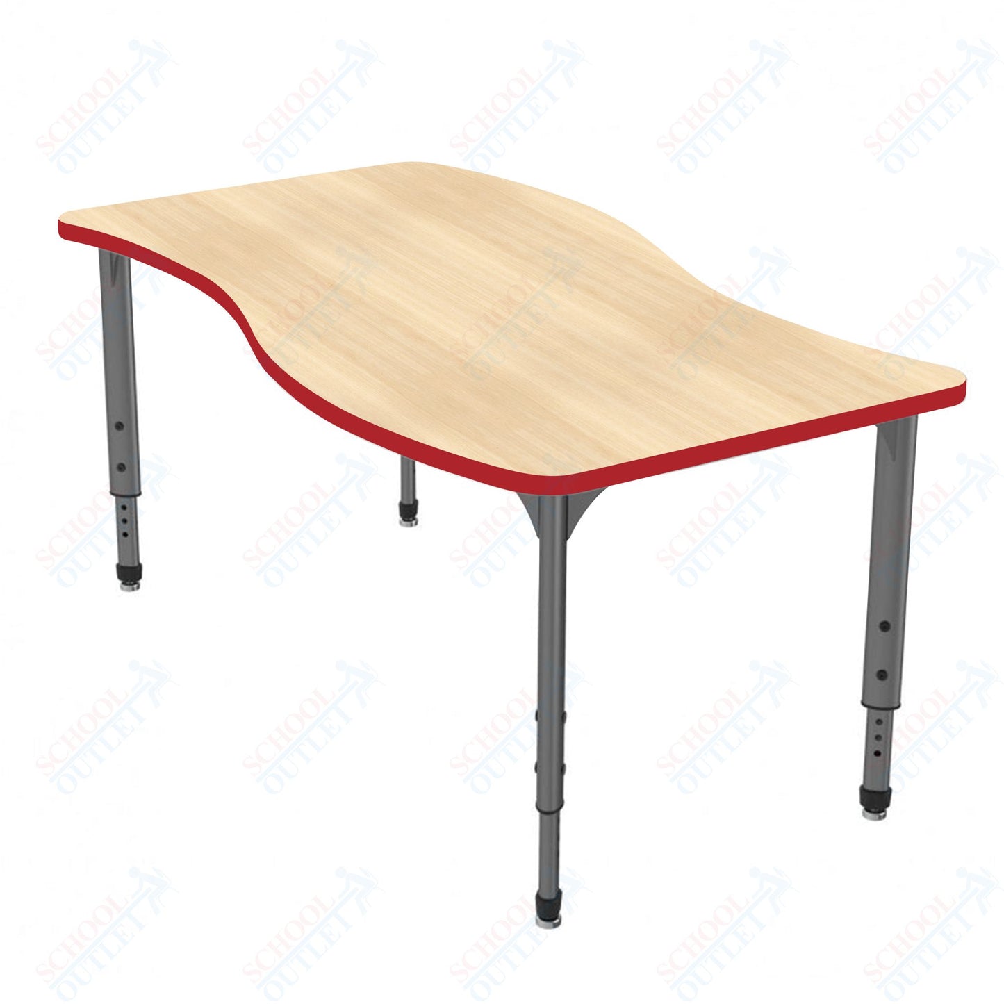 Marco Apex Series Wave School Activity Table 30" x 60" Adjustable Height 21"-30" (38-2259-MA)