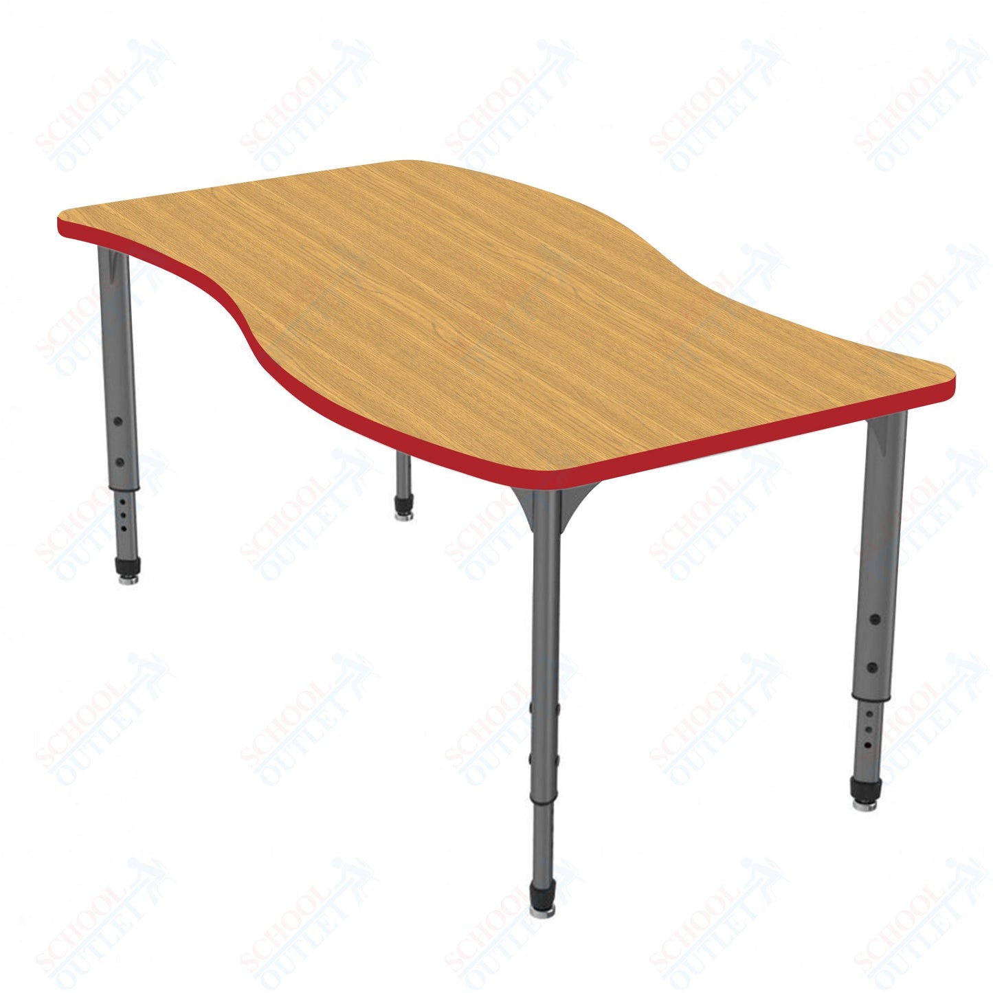 Marco Apex Series Wave School Activity Table 30" x 60" Adjustable Height 21"-30" (38-2259-MA)