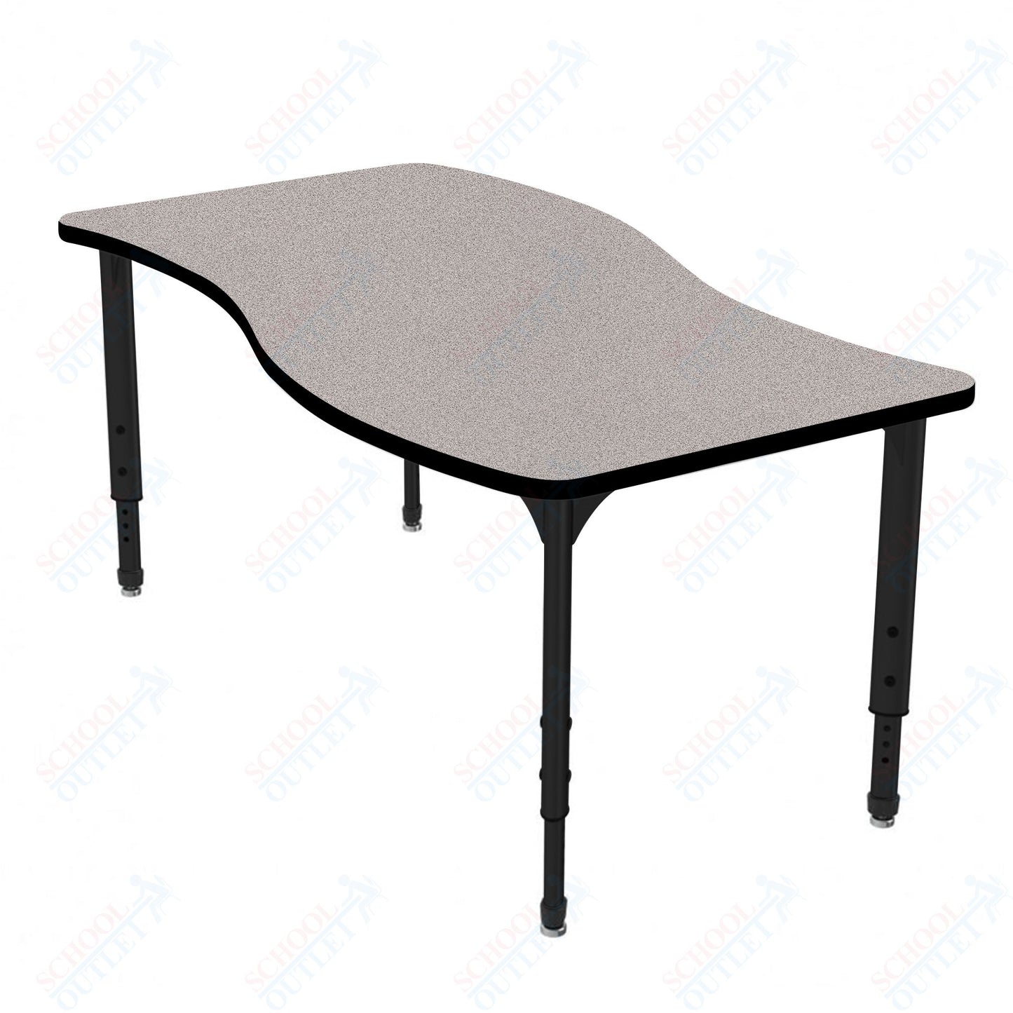 Marco Apex Series Wave School Activity Table 30" x 60" Adjustable Height 21"-30" (38-2259-MA)