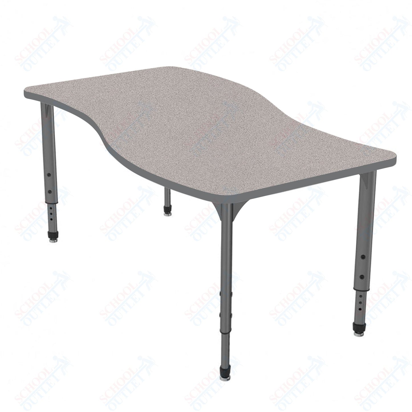 Marco Apex Series Wave School Activity Table 30" x 60" Adjustable Height 21"-30" (38-2259-MA)