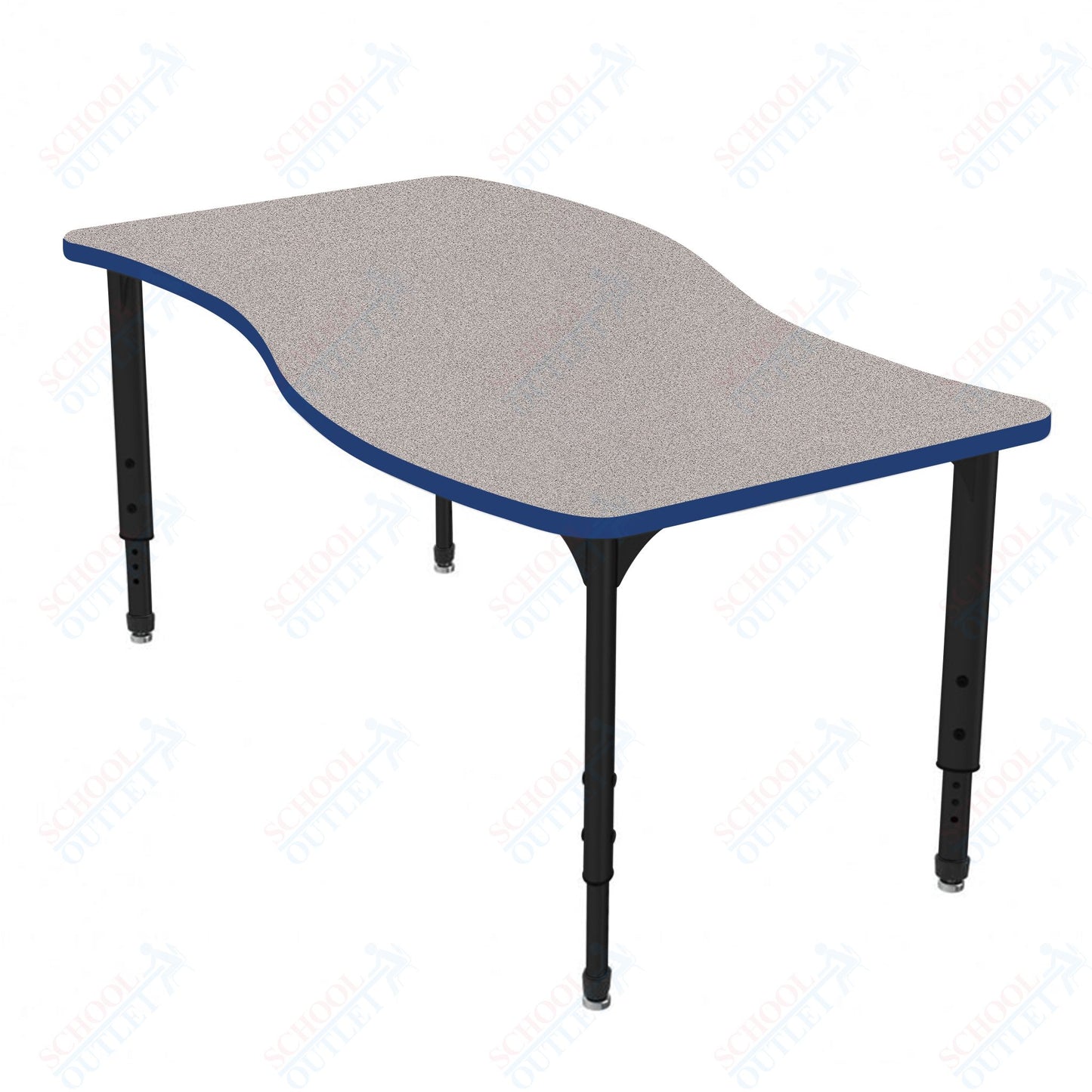 Marco Apex Series Wave School Activity Table 30" x 60" Adjustable Height 21"-30" (38-2259-MA)