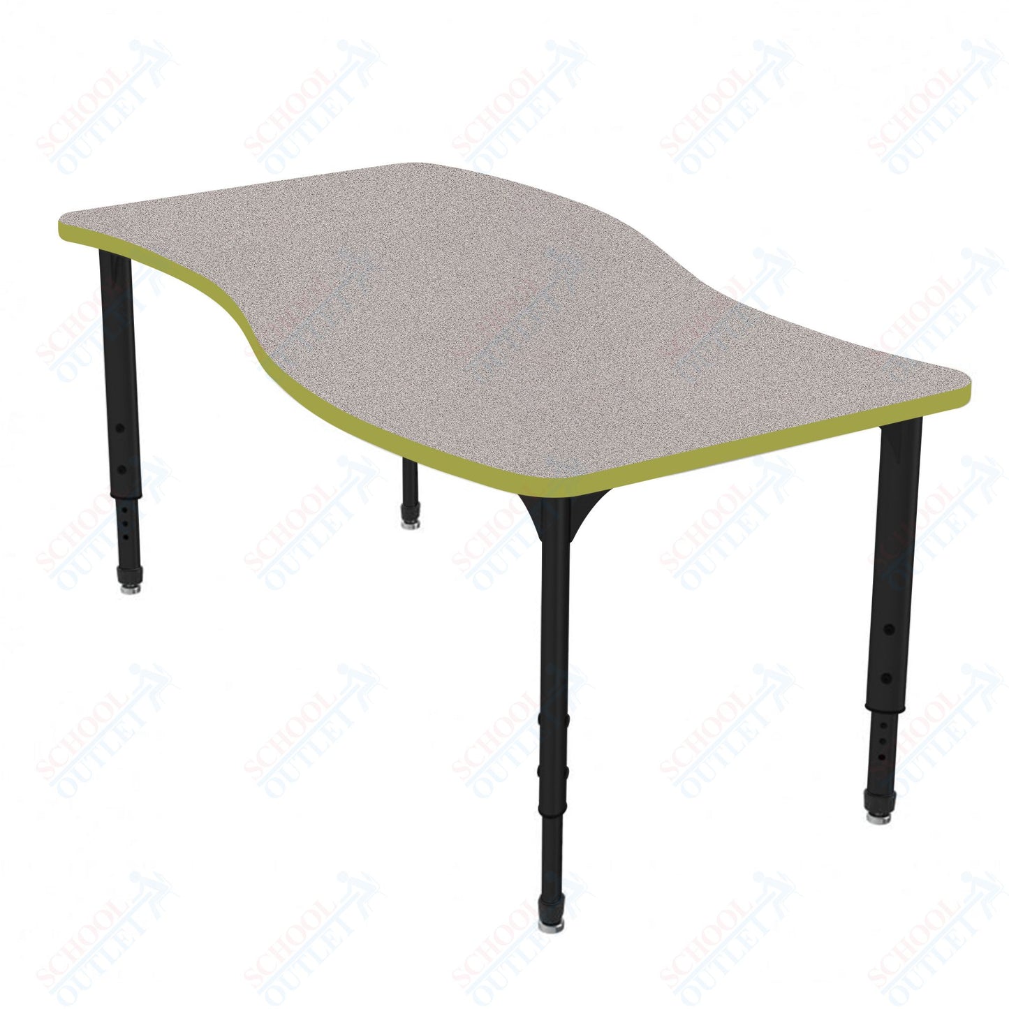 Marco Apex Series Wave School Activity Table 30" x 60" Adjustable Height 21"-30" (38-2259-MA)