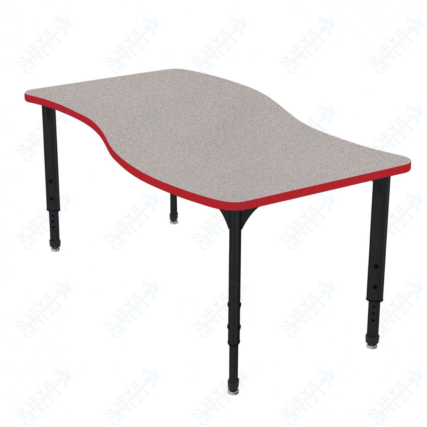 Marco Apex Series Wave School Activity Table 30" x 60" Adjustable Height 21"-30" (38-2259-MA)