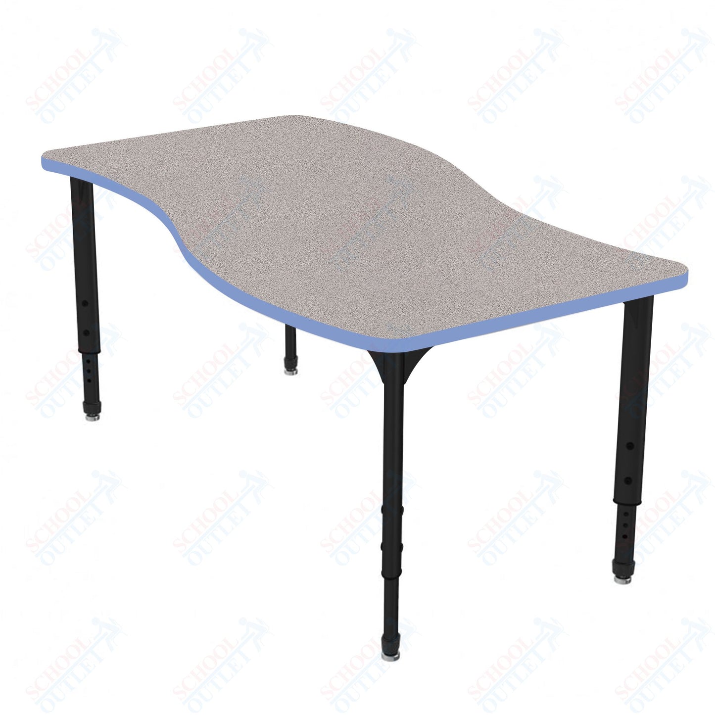 Marco Apex Series Wave School Activity Table 30" x 60" Adjustable Height 21"-30" (38-2259-MA)
