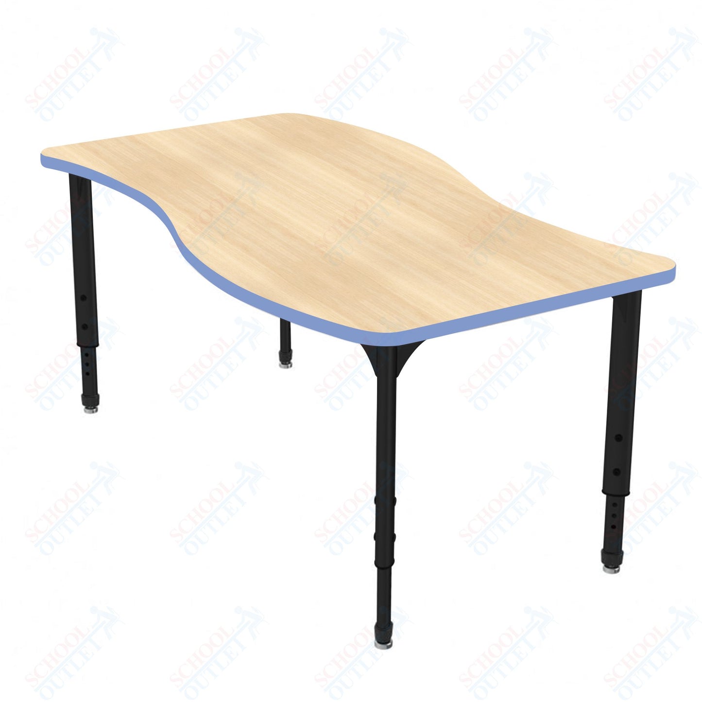 Marco Apex Series Wave School Activity Table 30" x 60" Adjustable Height 21"-30" (38-2259-MA)