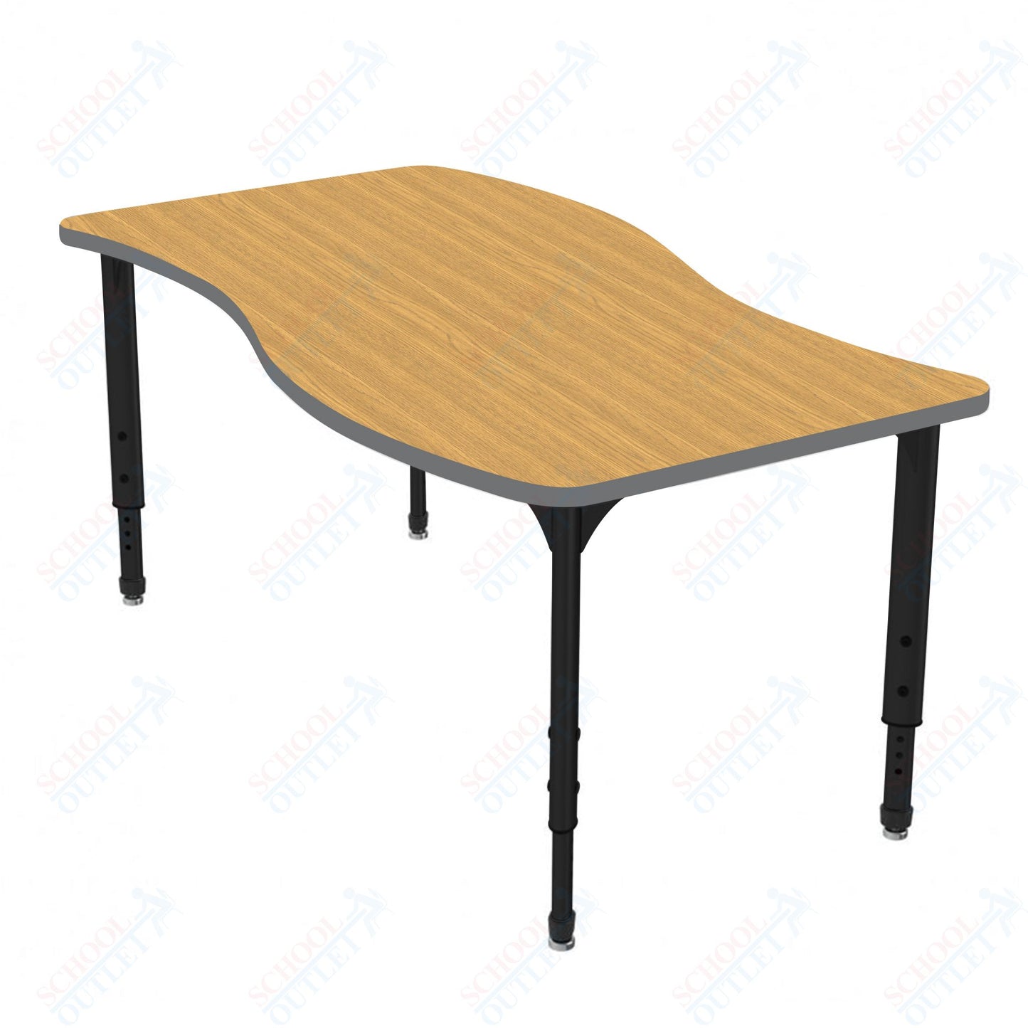 Marco Apex Series Wave School Activity Table 30" x 60" Adjustable Height 21"-30" (38-2259-MA)