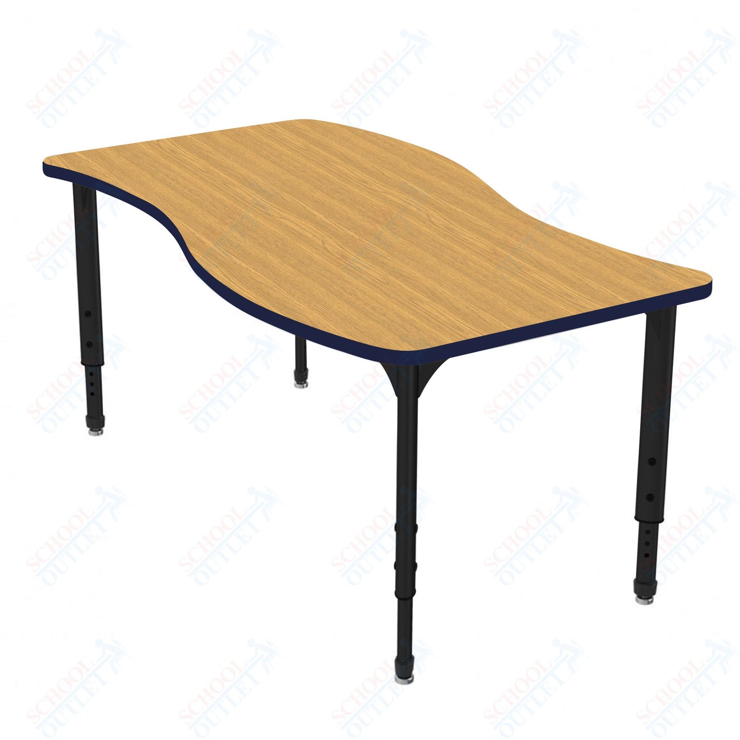 Marco Apex Series Wave School Activity Table 30" x 60" Adjustable Height 21"-30" (38-2259-MA)