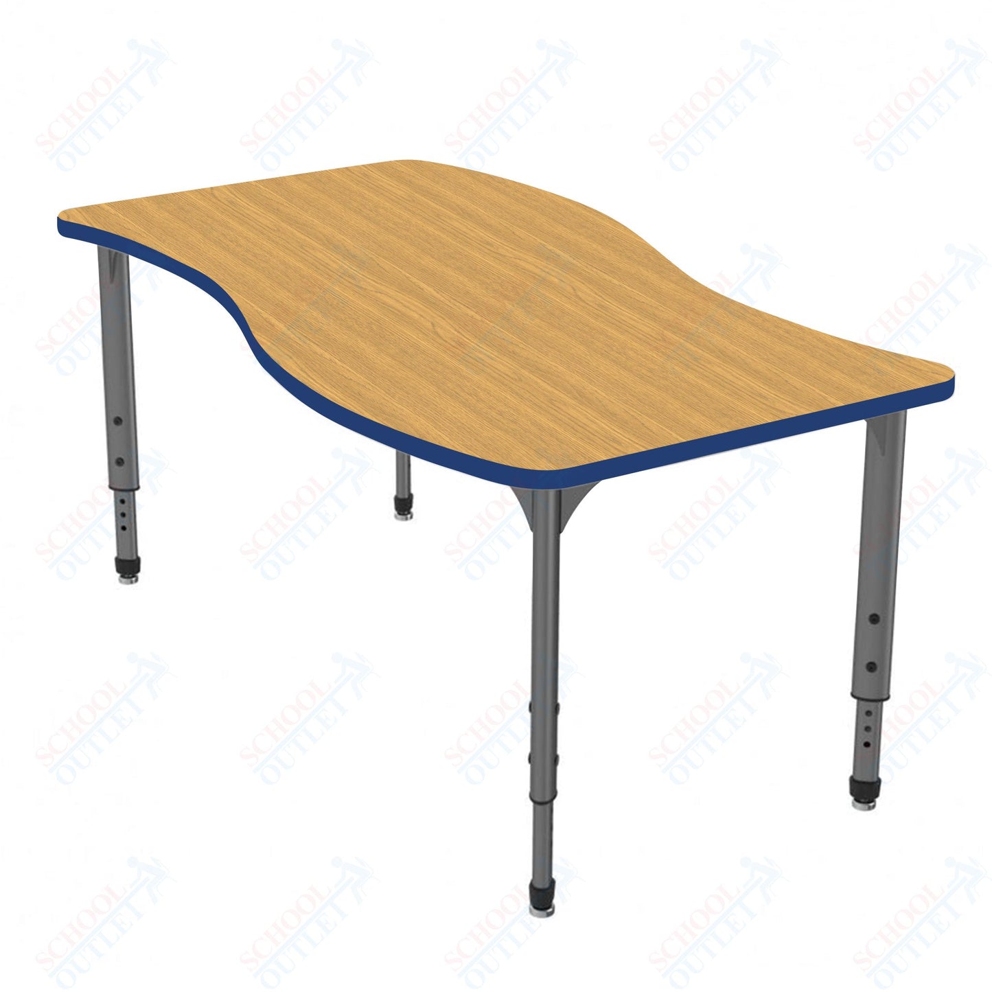 Marco Apex Series Wave School Activity Table 30" x 60" Adjustable Height 21"-30" (38-2259-MA)