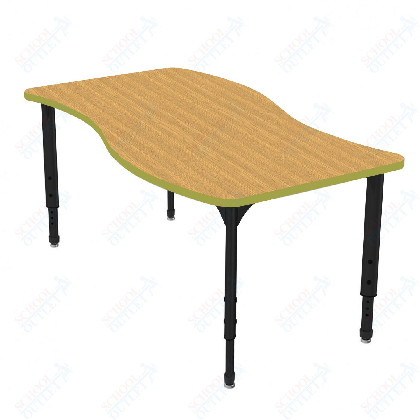 Marco Apex Series Wave School Activity Table 30" x 60" Adjustable Height 21"-30" (38-2259-MA)
