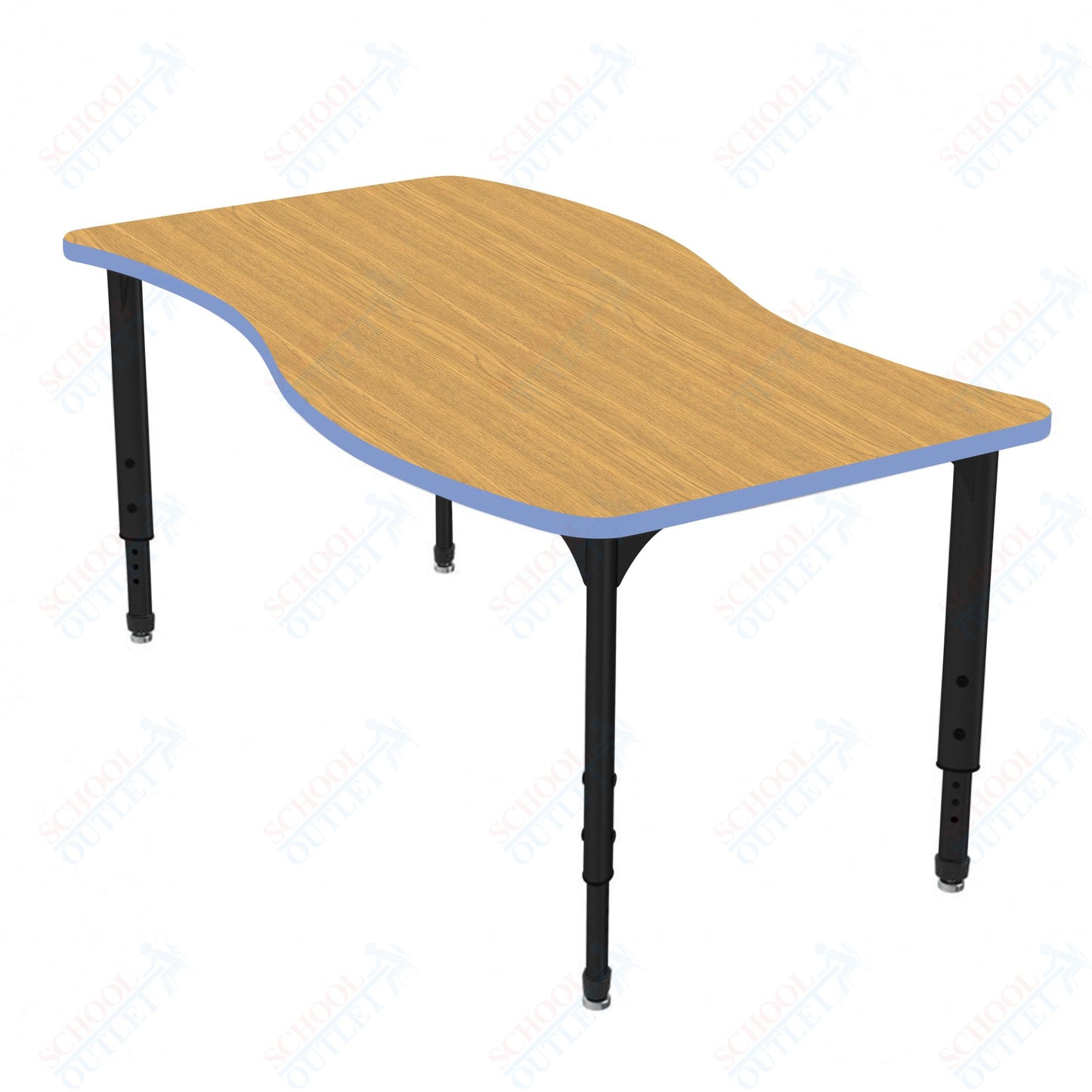 Marco Apex Series Wave School Activity Table 30" x 60" Adjustable Height 21"-30" (38-2259-MA)