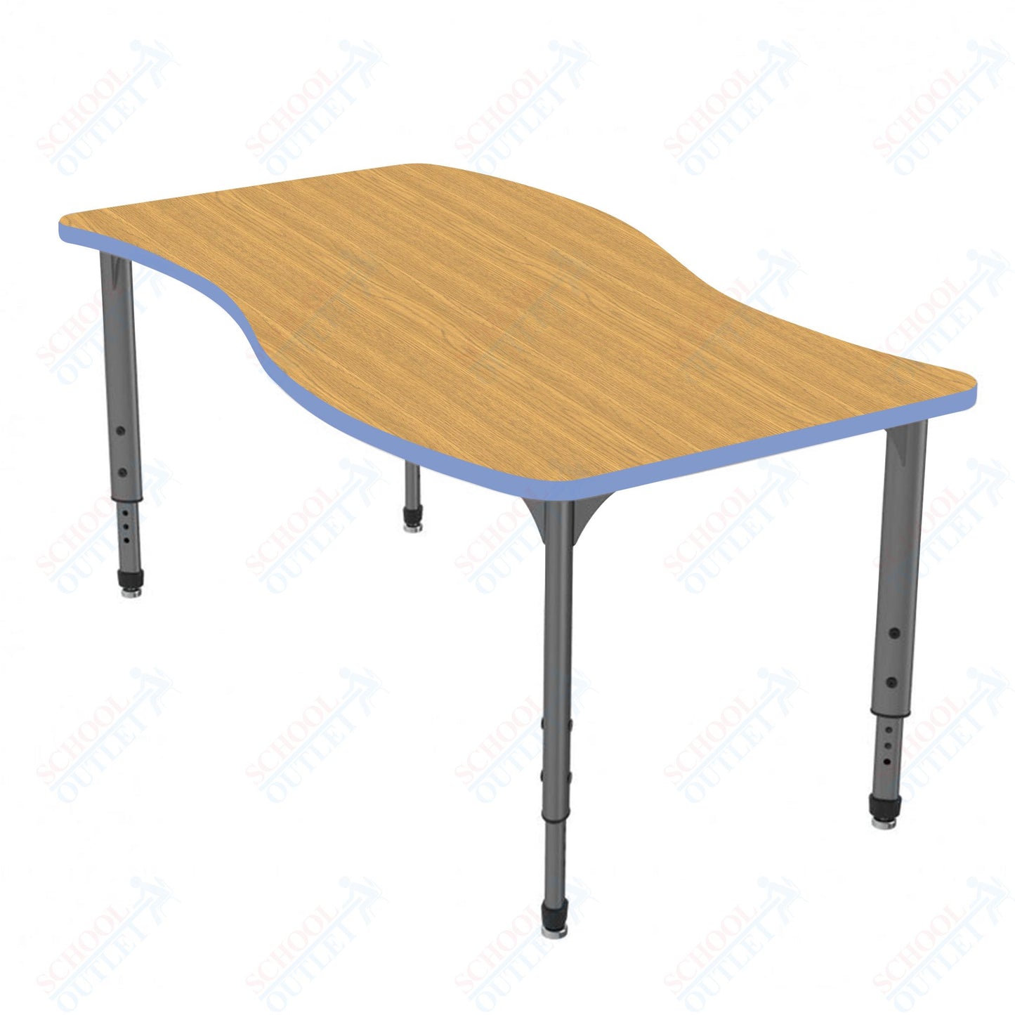 Marco Apex Series Wave School Activity Table 30" x 60" Adjustable Height 21"-30" (38-2259-MA)