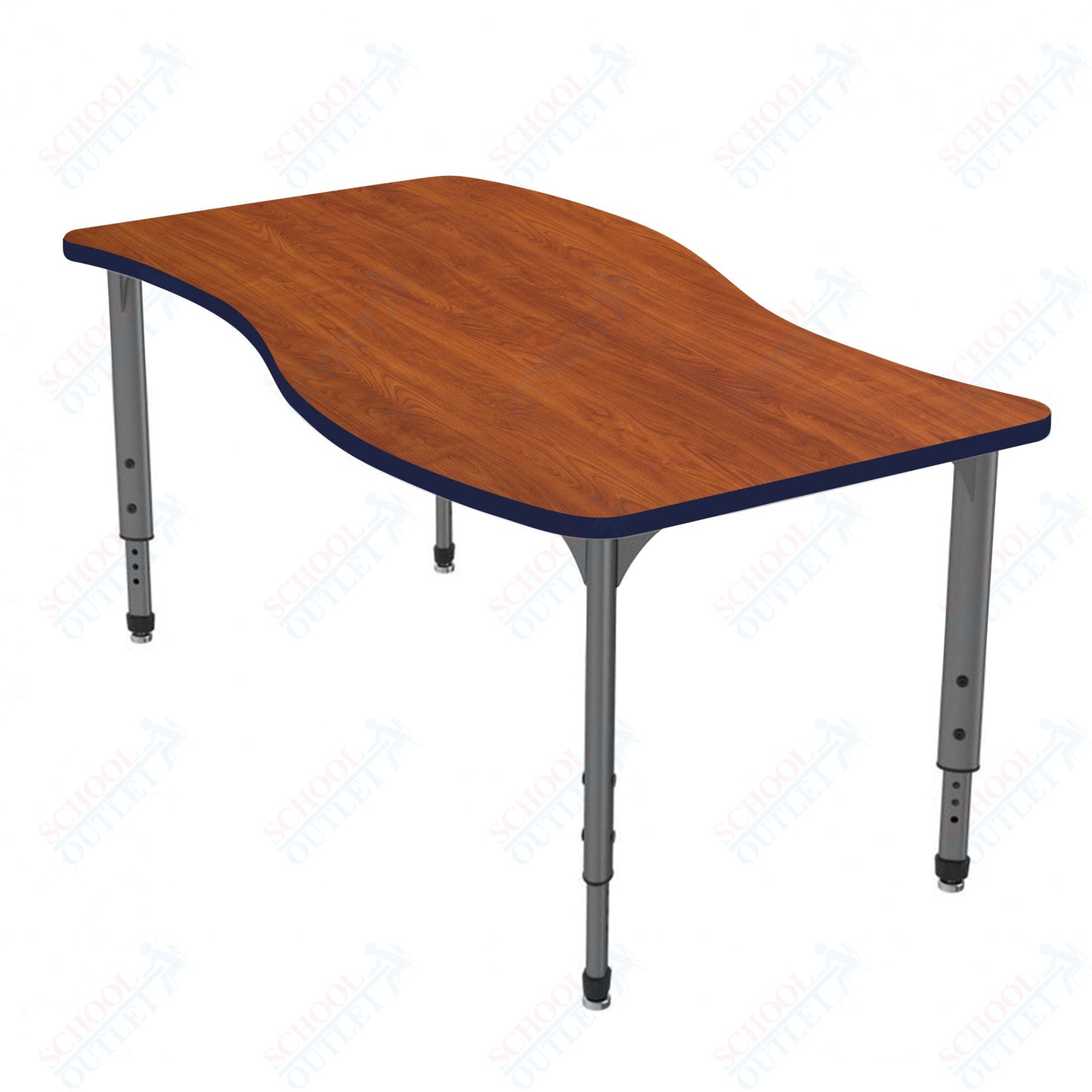 Marco Apex Series Wave School Activity Table 30" x 60" Adjustable Height 21"-30" (38-2259-MA)
