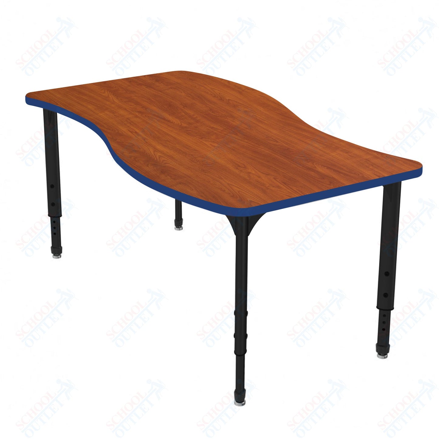 Marco Apex Series Wave School Activity Table 30" x 60" Adjustable Height 21"-30" (38-2259-MA)