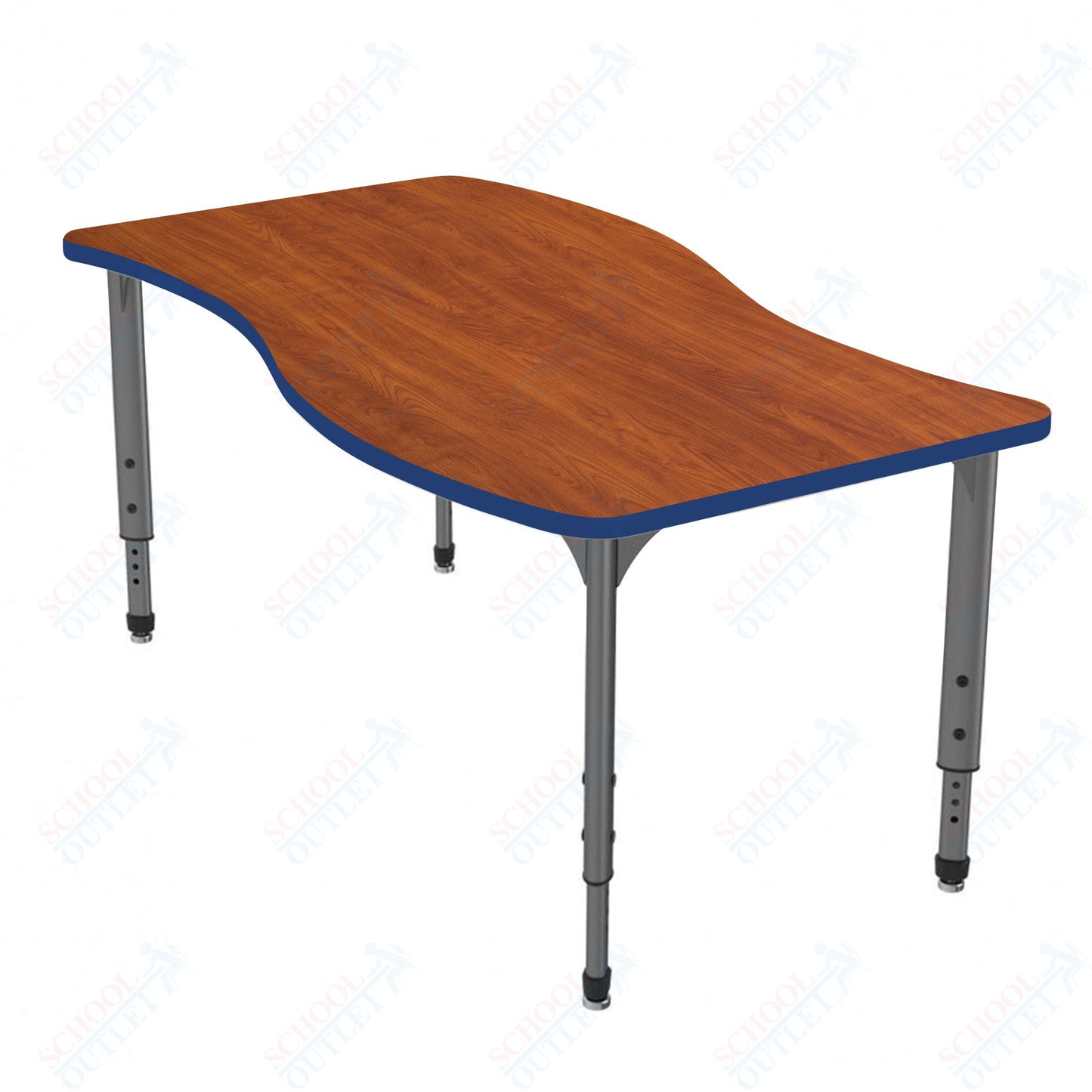 Marco Apex Series Wave School Activity Table 30" x 60" Adjustable Height 21"-30" (38-2259-MA)