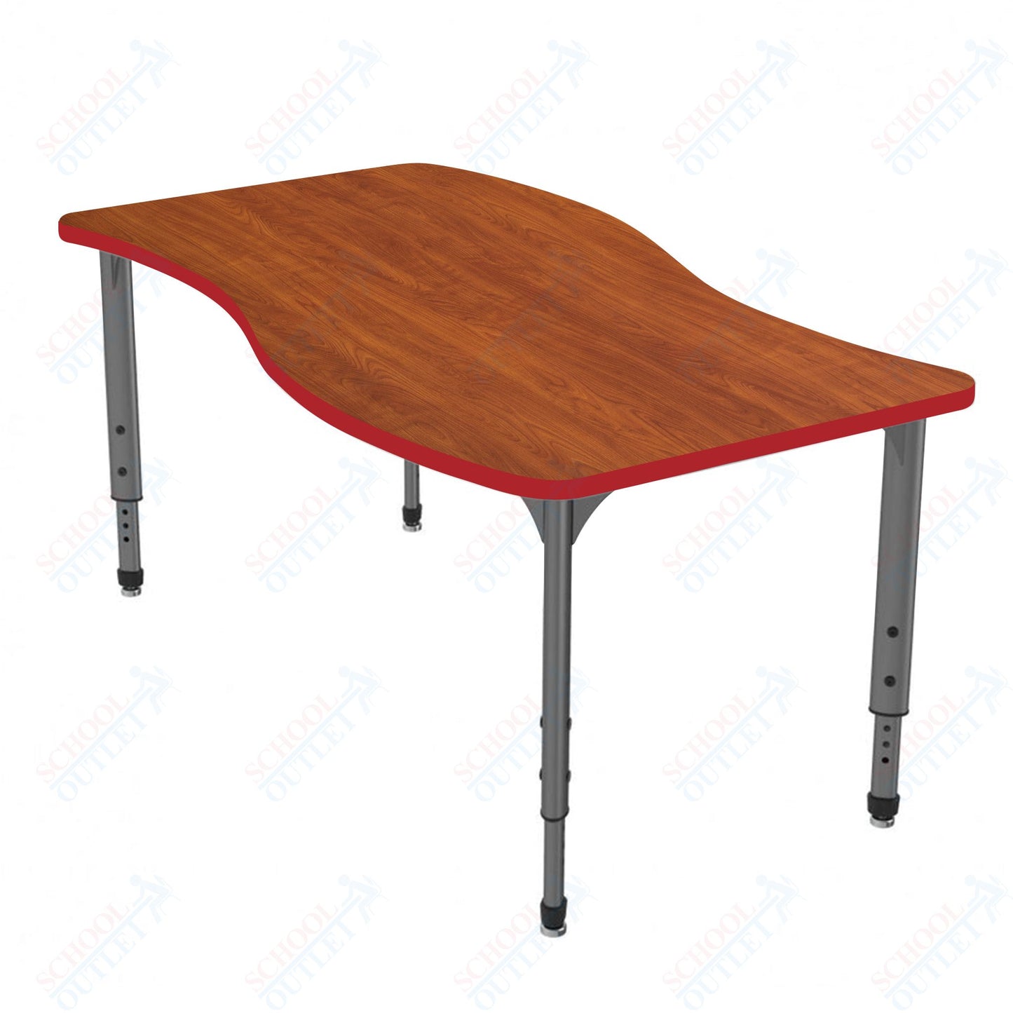 Marco Apex Series Wave School Activity Table 30" x 60" Adjustable Height 21"-30" (38-2259-MA)