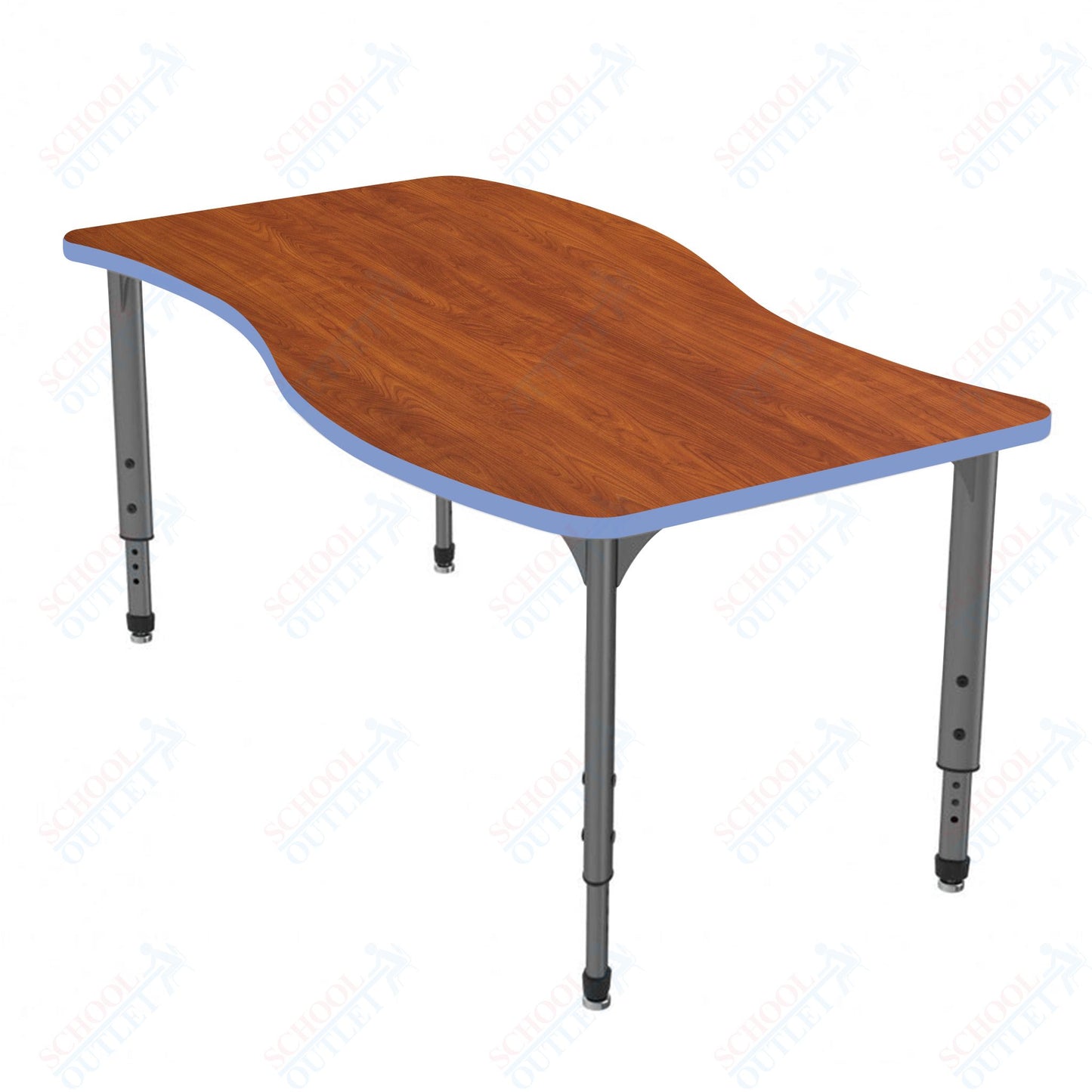 Marco Apex Series Wave School Activity Table 30" x 60" Adjustable Height 21"-30" (38-2259-MA)