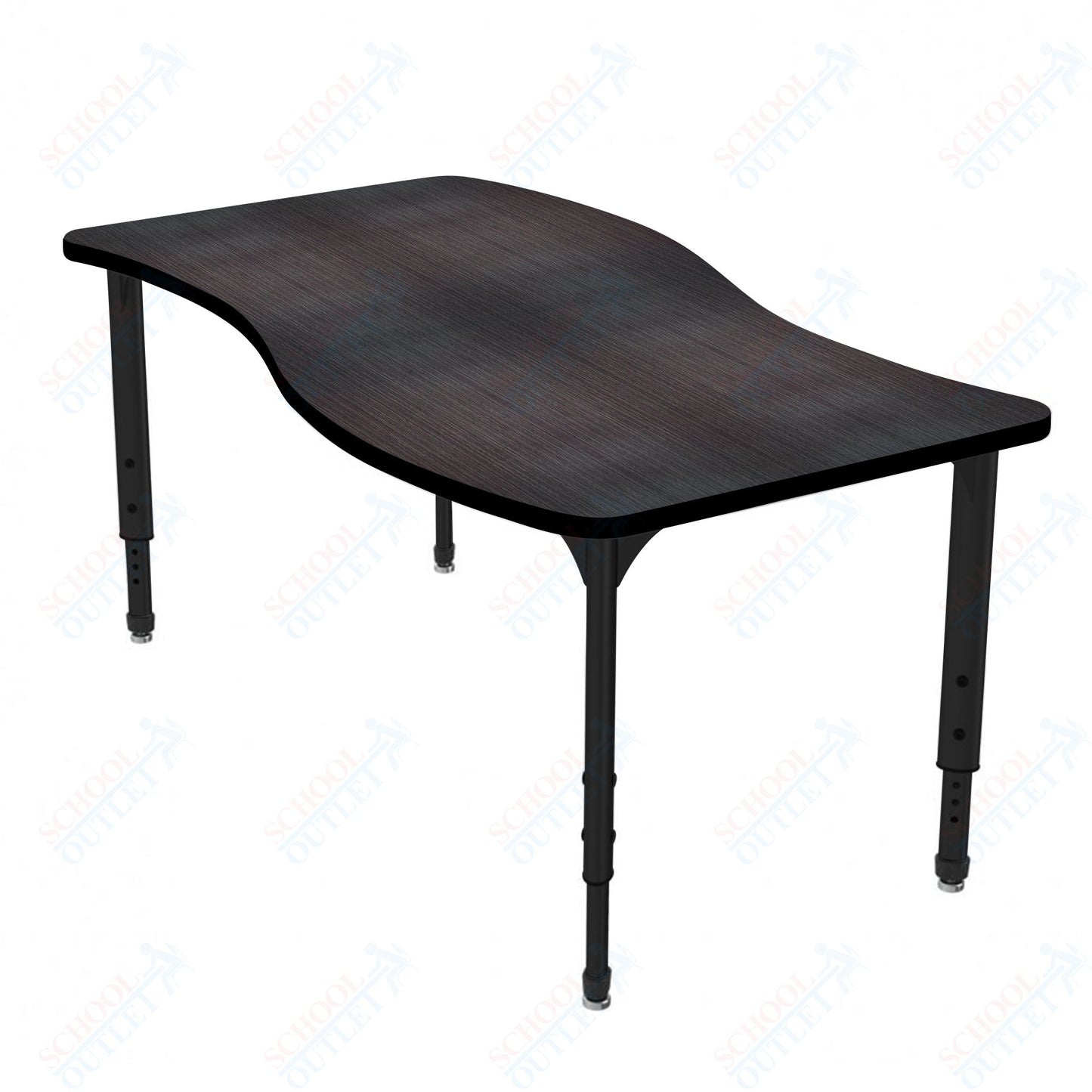 Marco Apex Series Wave School Activity Table 30" x 60" Adjustable Height 21"-30" (38-2259-MA)