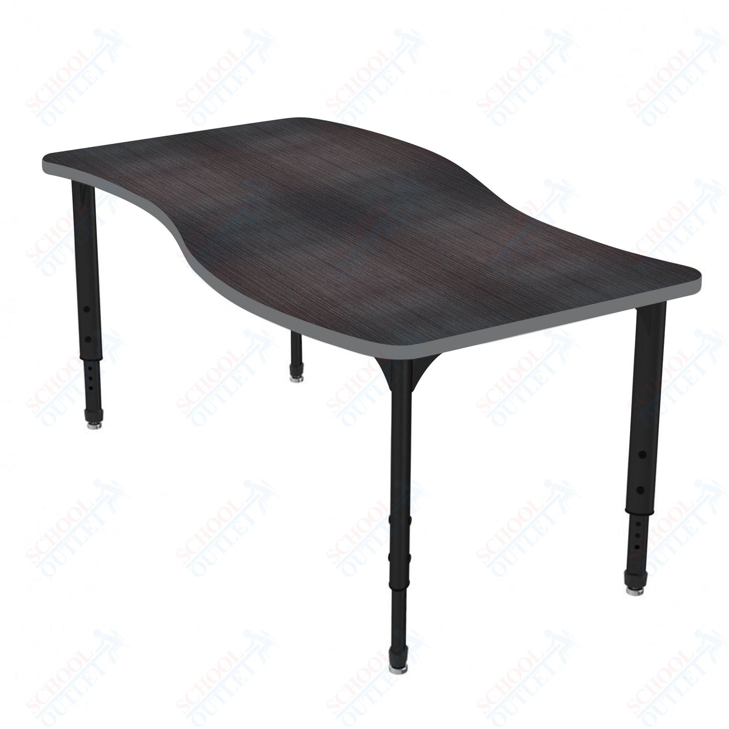 Marco Apex Series Wave School Activity Table 30" x 60" Adjustable Height 21"-30" (38-2259-MA)