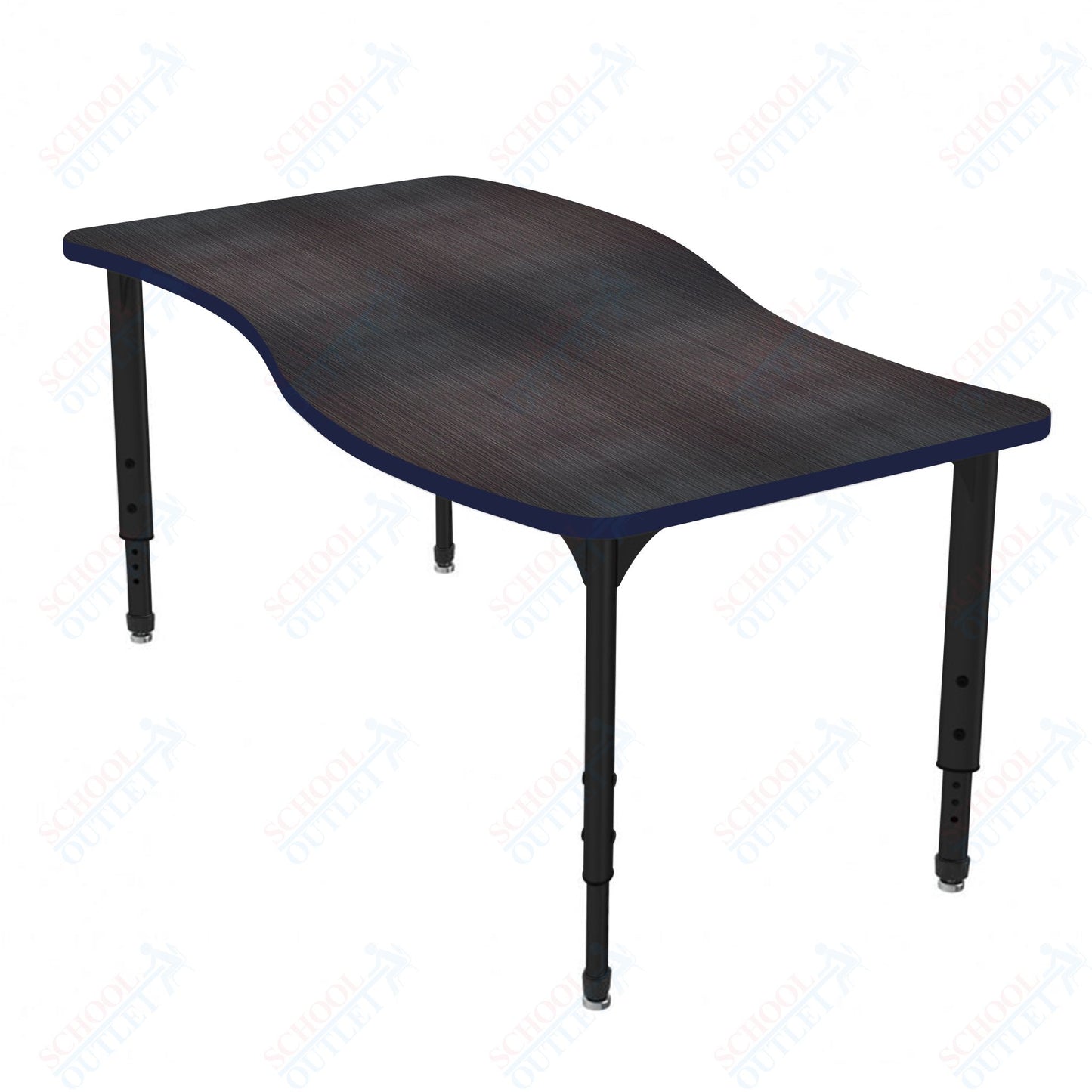 Marco Apex Series Wave School Activity Table 30" x 60" Adjustable Height 21"-30" (38-2259-MA)