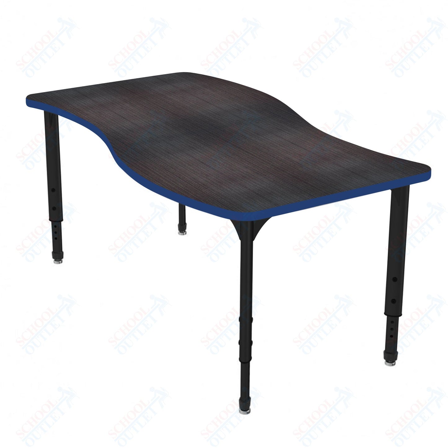 Marco Apex Series Wave School Activity Table 30" x 60" Adjustable Height 21"-30" (38-2259-MA)