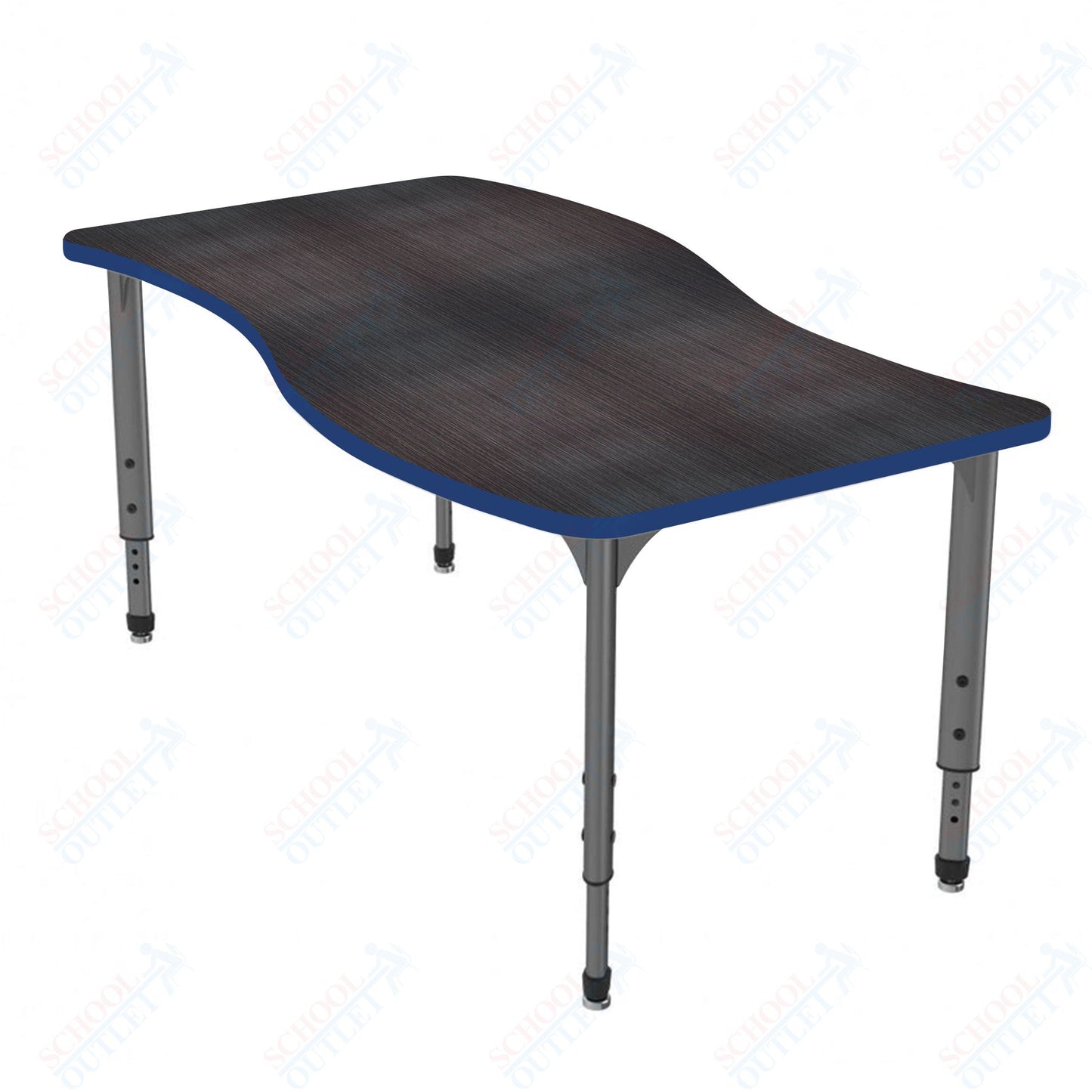 Marco Apex Series Wave School Activity Table 30" x 60" Adjustable Height 21"-30" (38-2259-MA)
