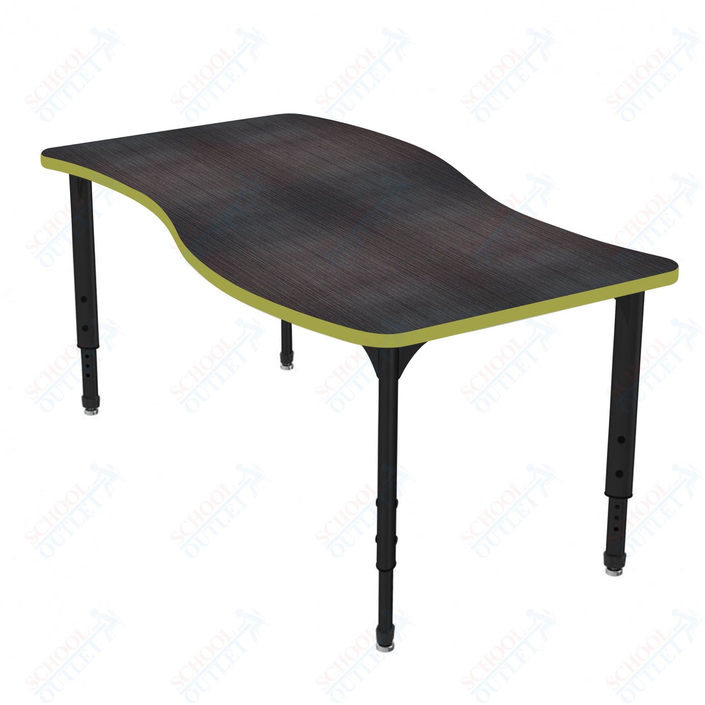 Marco Apex Series Wave School Activity Table 30" x 60" Adjustable Height 21"-30" (38-2259-MA)