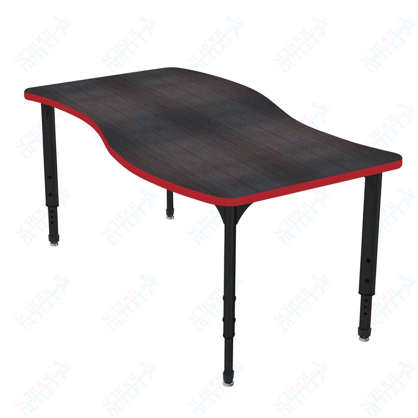 Marco Apex Series Wave School Activity Table 30" x 60" Adjustable Height 21"-30" (38-2259-MA)