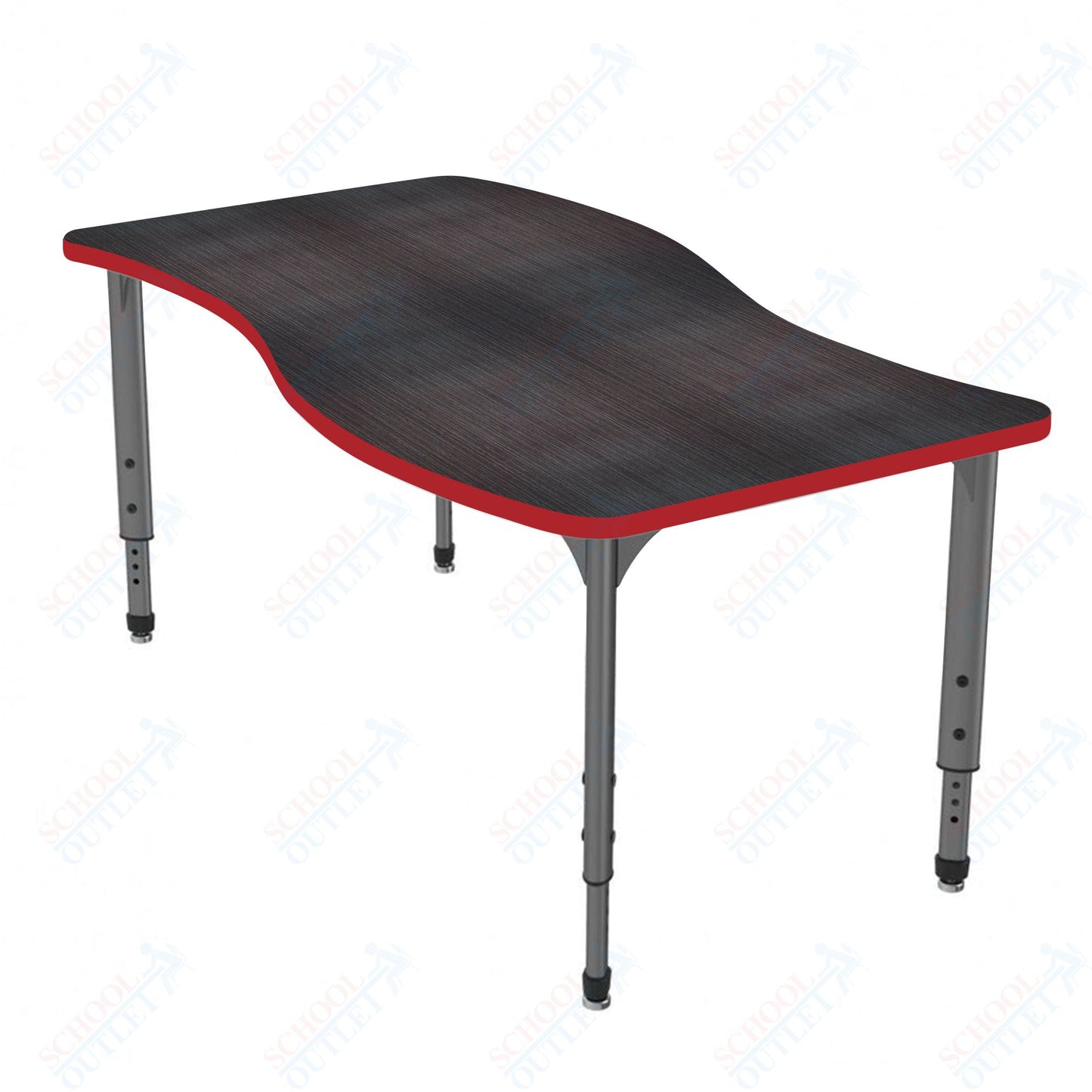 Marco Apex Series Wave School Activity Table 30" x 60" Adjustable Height 21"-30" (38-2259-MA)