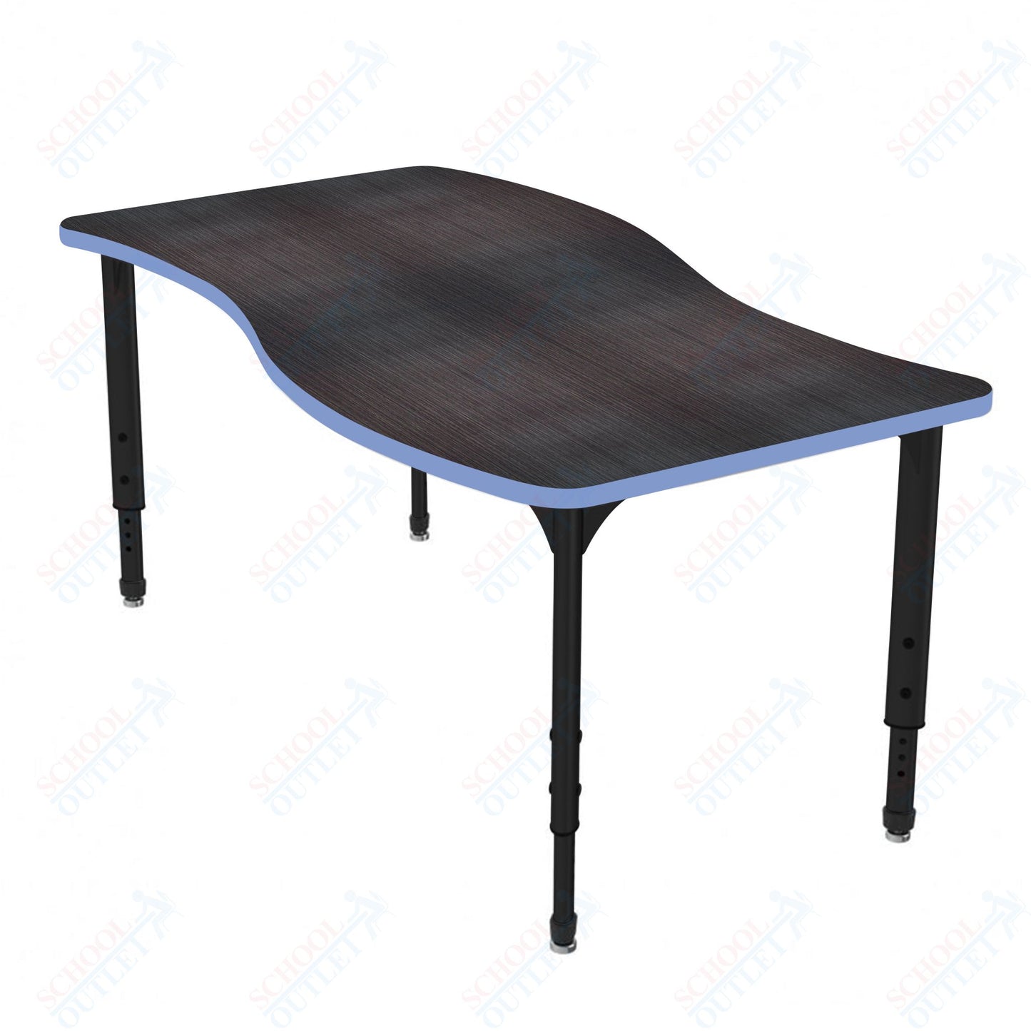 Marco Apex Series Wave School Activity Table 30" x 60" Adjustable Height 21"-30" (38-2259-MA)
