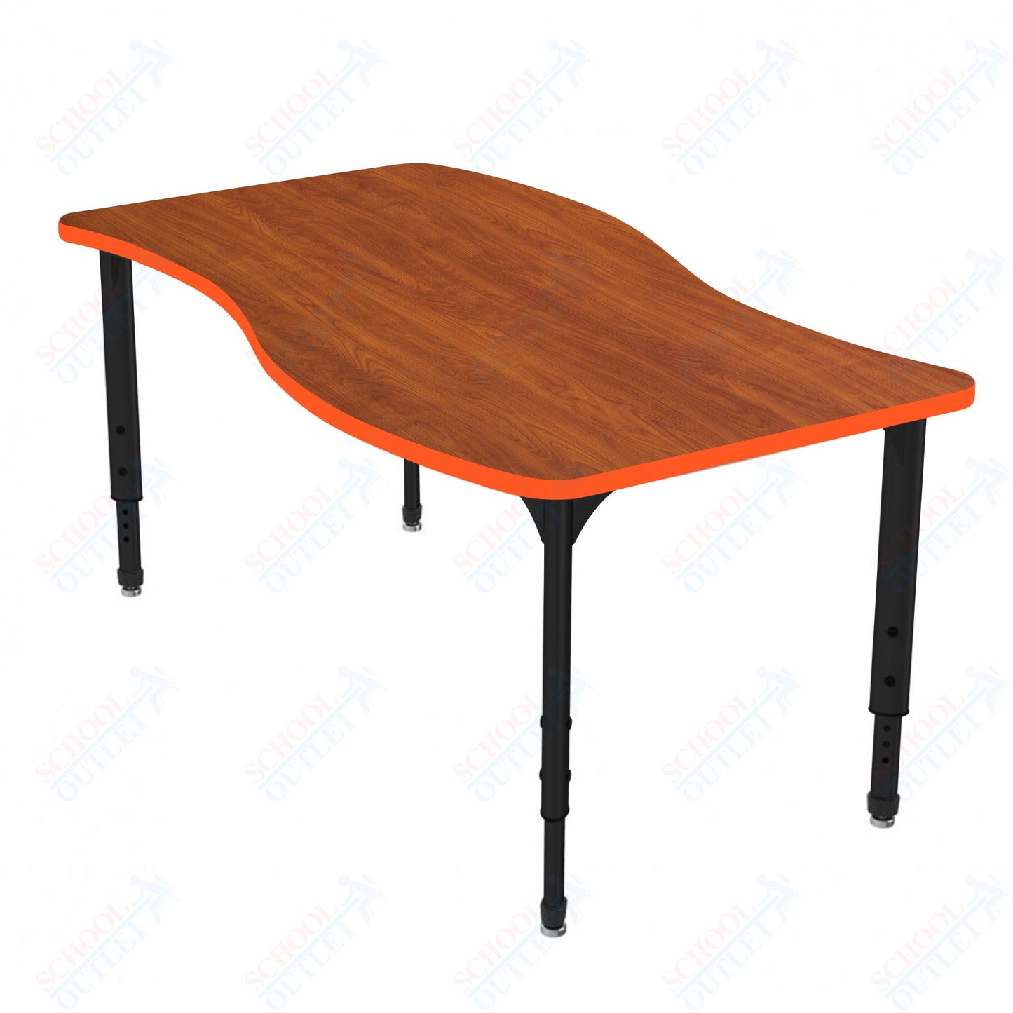 Marco Apex Series Wave School Activity Table 30" x 60" Adjustable Height 21"-30" (38-2259-MA)