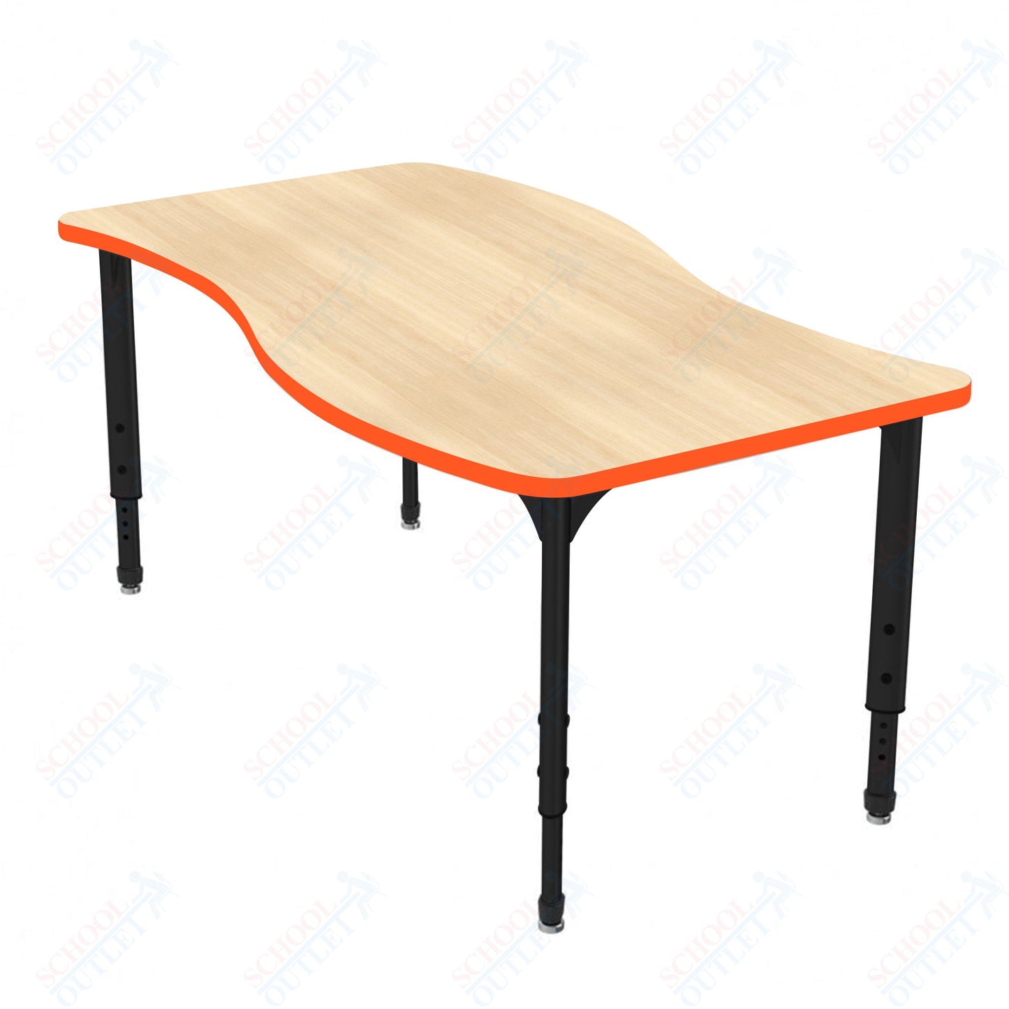 Marco Apex Series Wave School Activity Table 30" x 60" Adjustable Height 21"-30" (38-2259-MA)
