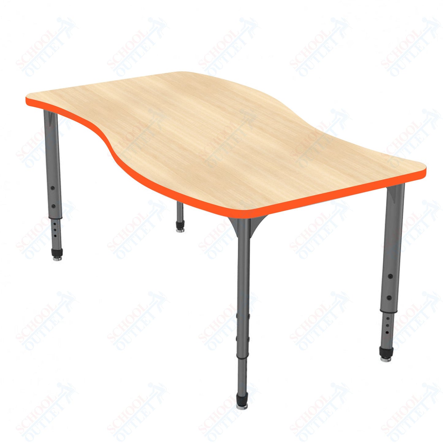 Marco Apex Series Wave School Activity Table 30" x 60" Adjustable Height 21"-30" (38-2259-MA)