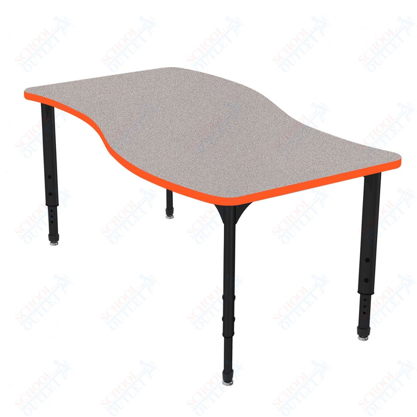 Marco Apex Series Wave School Activity Table 30" x 60" Adjustable Height 21"-30" (38-2259-MA)