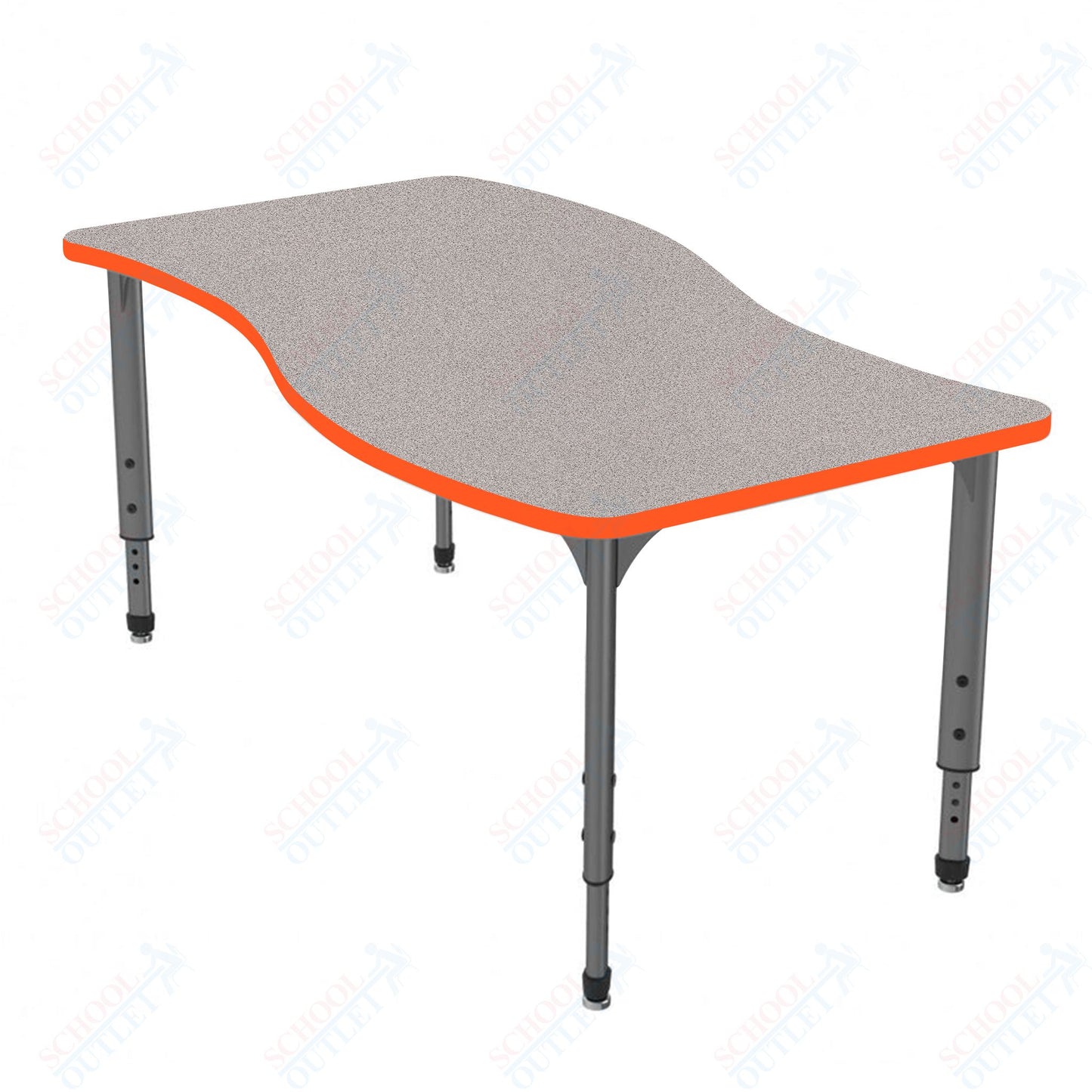 Marco Apex Series Wave School Activity Table 30" x 60" Adjustable Height 21"-30" (38-2259-MA)