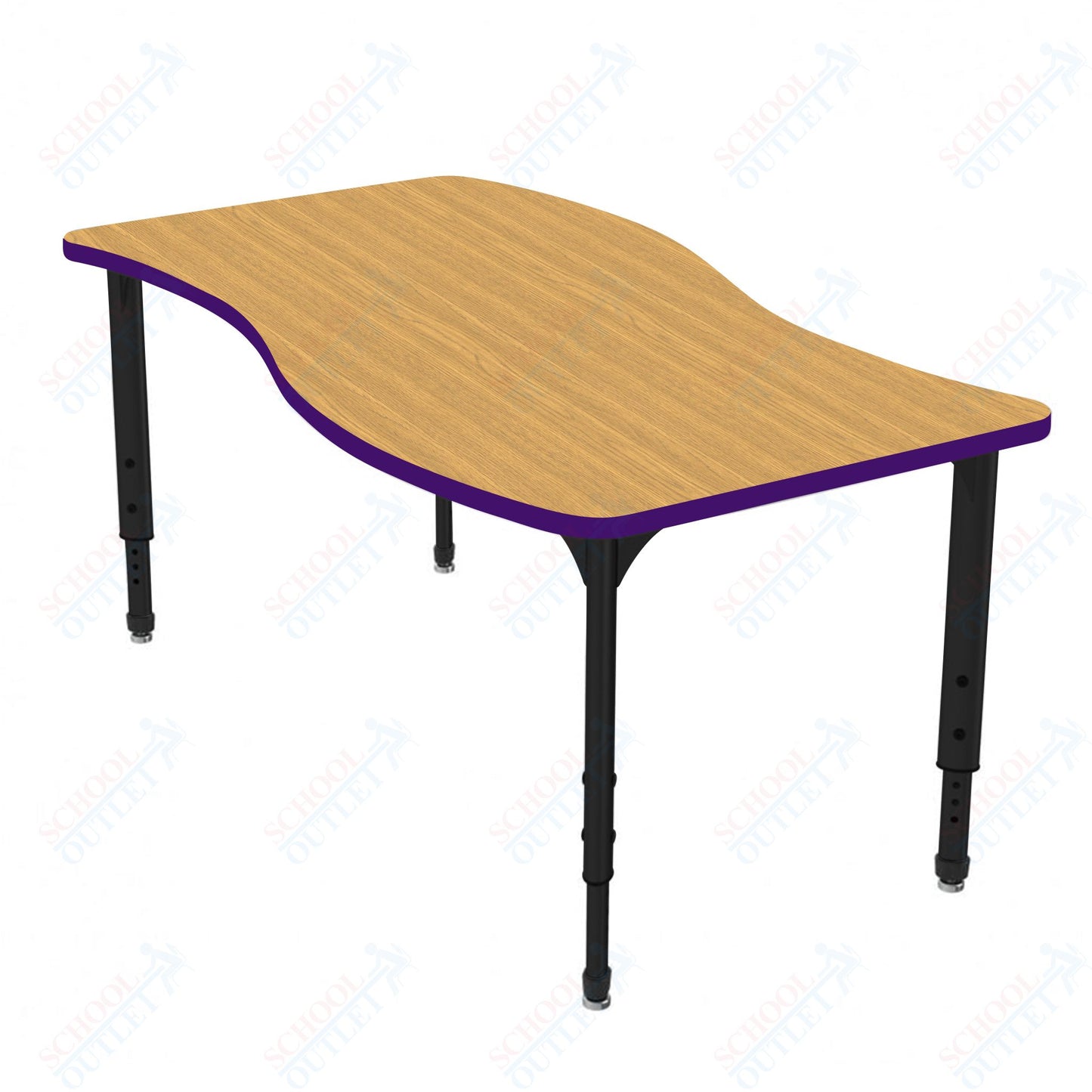 Marco Apex Series Wave School Activity Table 30" x 60" Adjustable Height 21"-30" (38-2259-MA)
