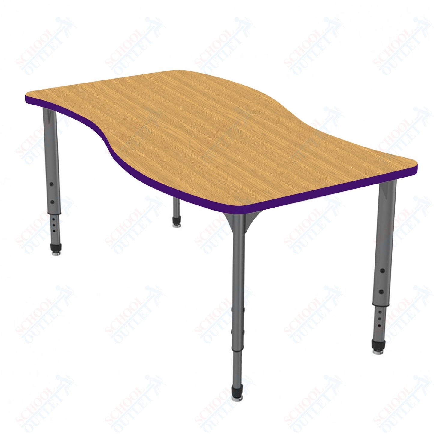 Marco Apex Series Wave School Activity Table 30" x 60" Adjustable Height 21"-30" (38-2259-MA)