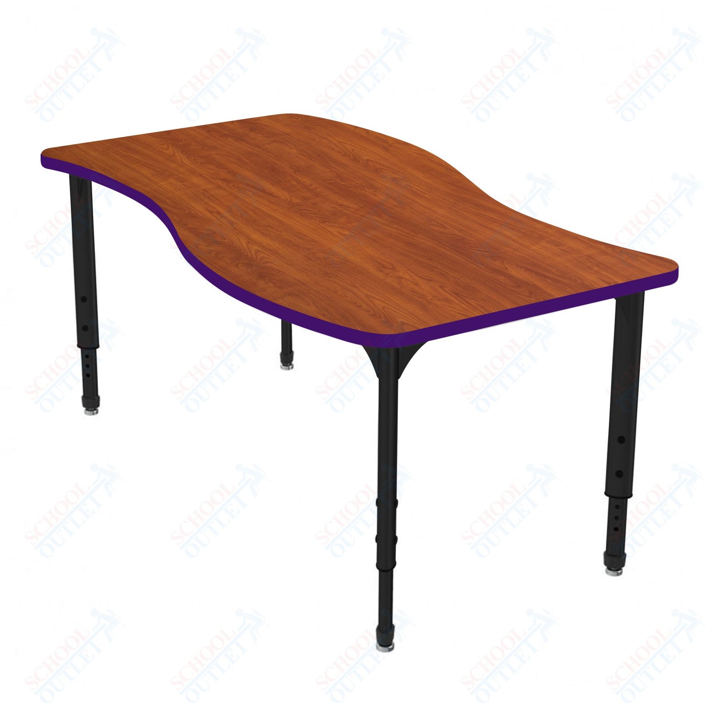 Marco Apex Series Wave School Activity Table 30" x 60" Adjustable Height 21"-30" (38-2259-MA)