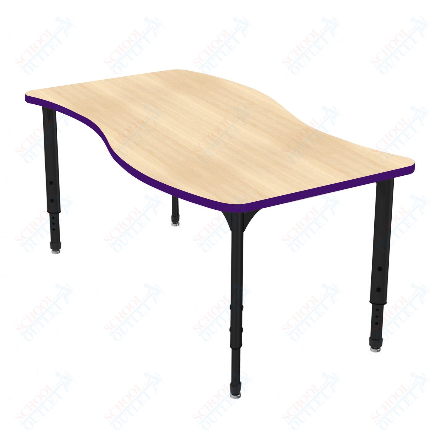 Marco Apex Series Wave School Activity Table 30" x 60" Adjustable Height 21"-30" (38-2259-MA)