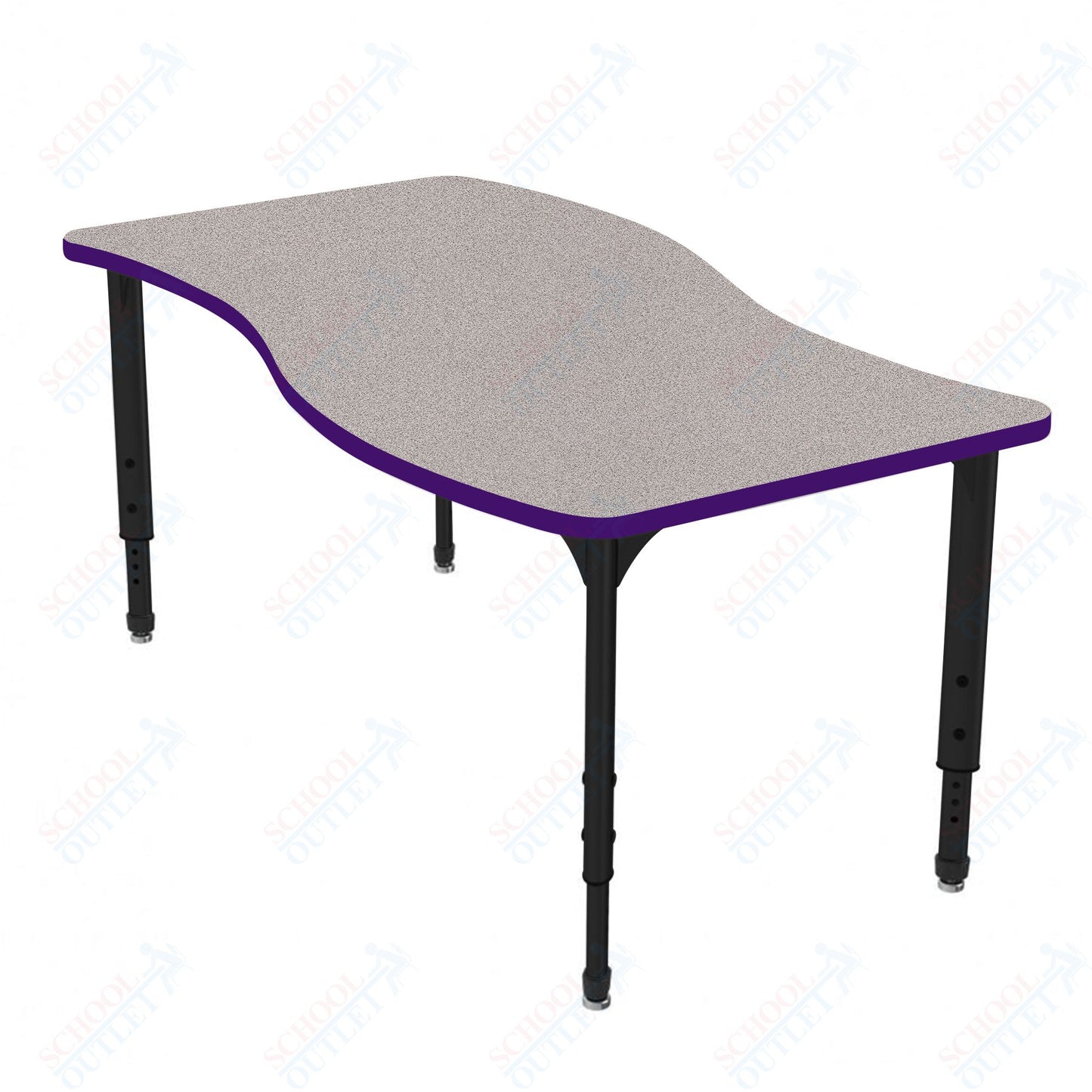 Marco Apex Series Wave School Activity Table 30" x 60" Adjustable Height 21"-30" (38-2259-MA)