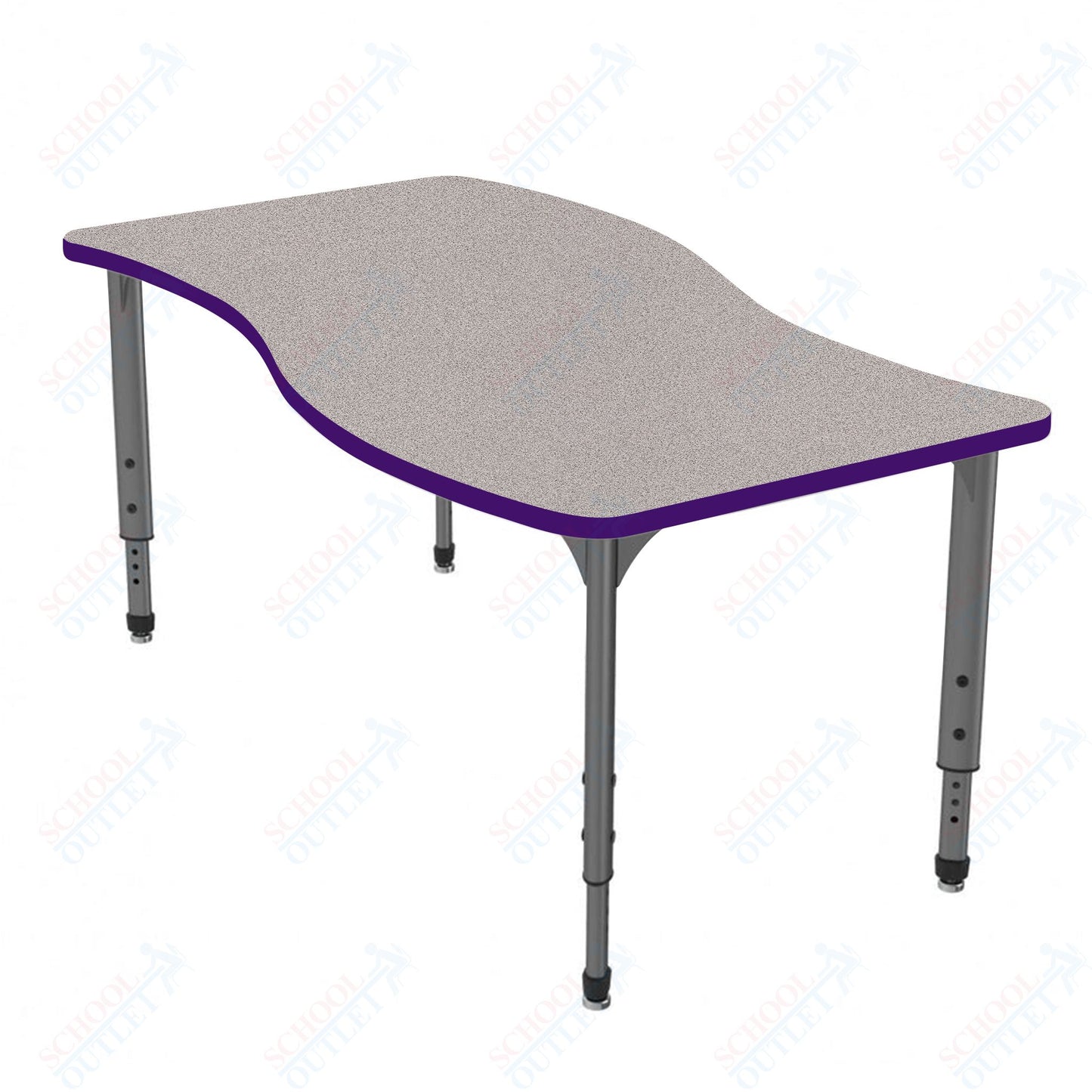 Marco Apex Series Wave School Activity Table 30" x 60" Adjustable Height 21"-30" (38-2259-MA)