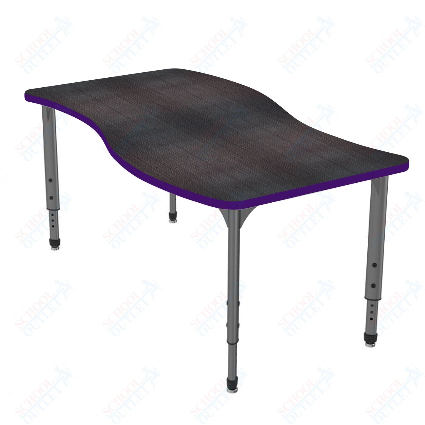 Marco Apex Series Wave School Activity Table 30" x 60" Adjustable Height 21"-30" (38-2259-MA)