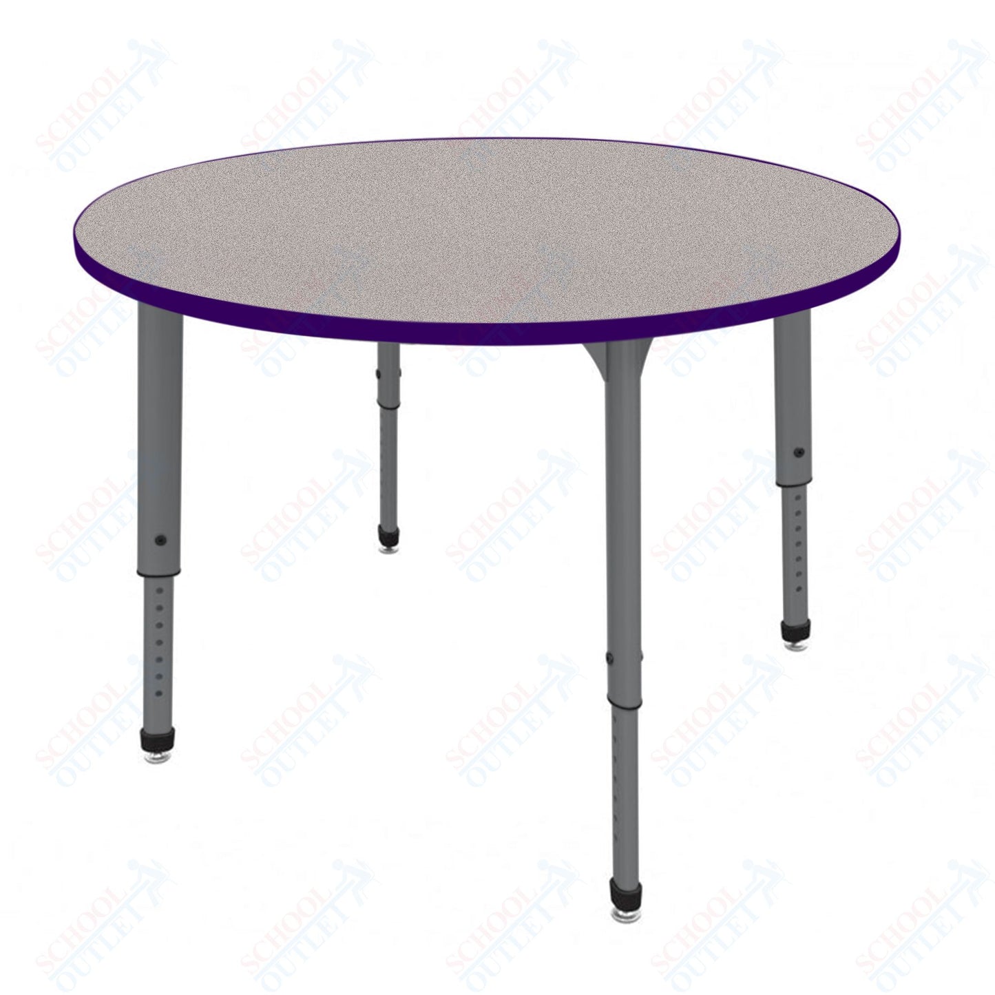 Marco Apex Series 48" Round Preschool Activity Table Height Adjustable Legs 17"-24" (38-2266-MB)