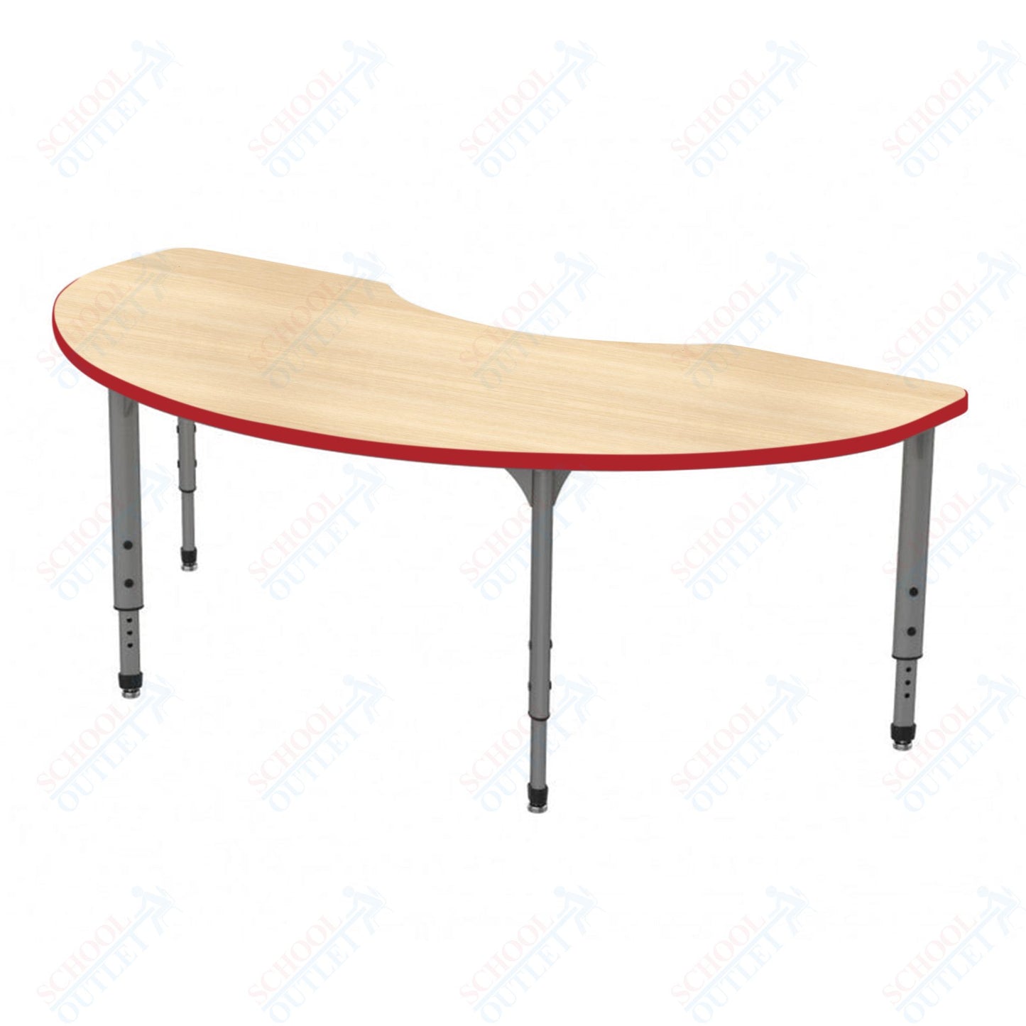 Marco Apex Series Kidney Preschool Activity Table 36" x 72" Height Adjustable Legs 17"-24" (38-2267-MB)
